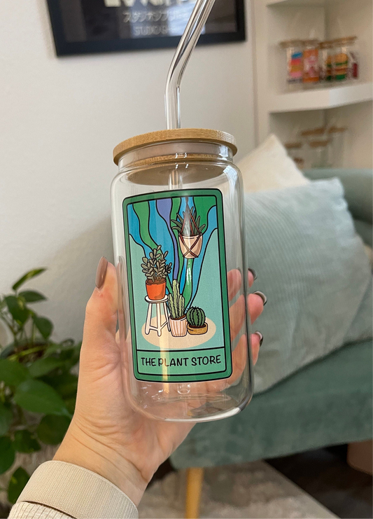 Glass Cup "Plant store“ 16oz