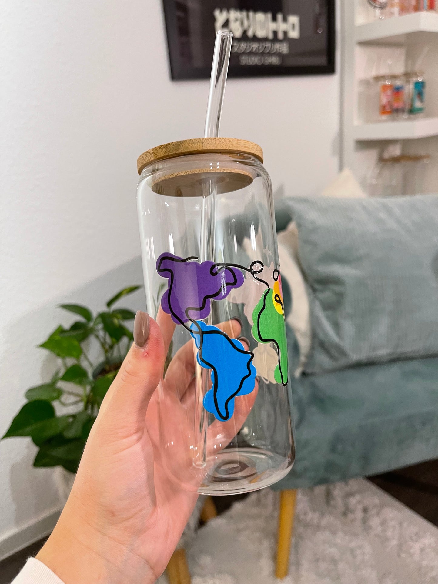 Glass Cup "Coloured World“ 22oz