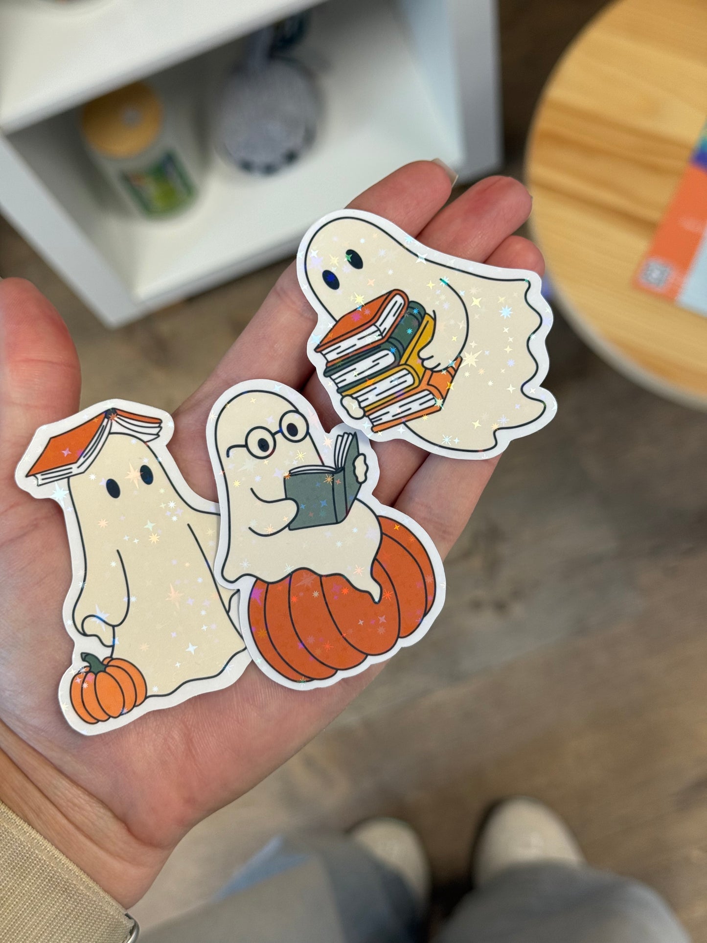 3er Sticker Set "Bookish Ghosts"