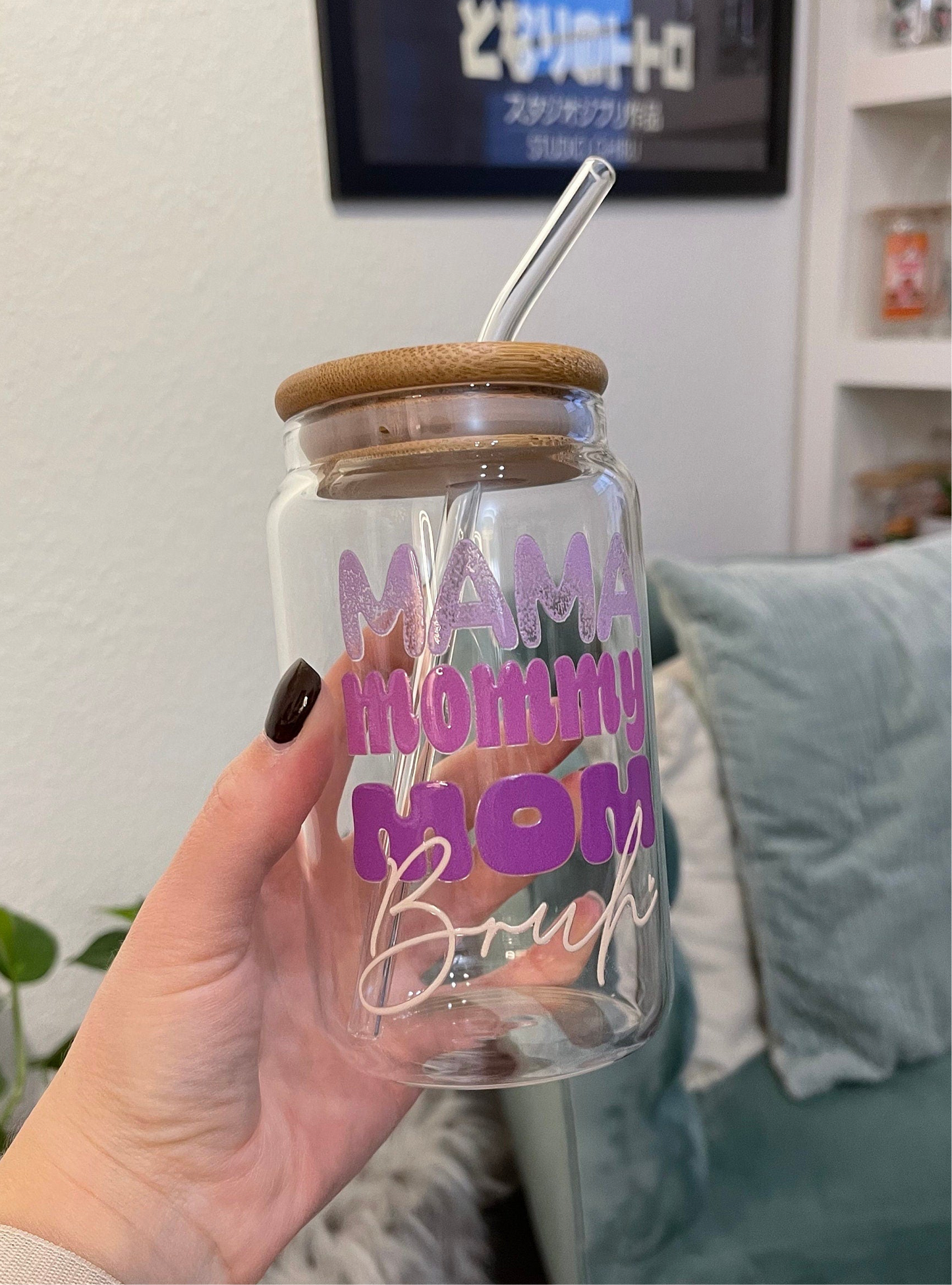 Glass Cup "Mama Mommy…" 16oz