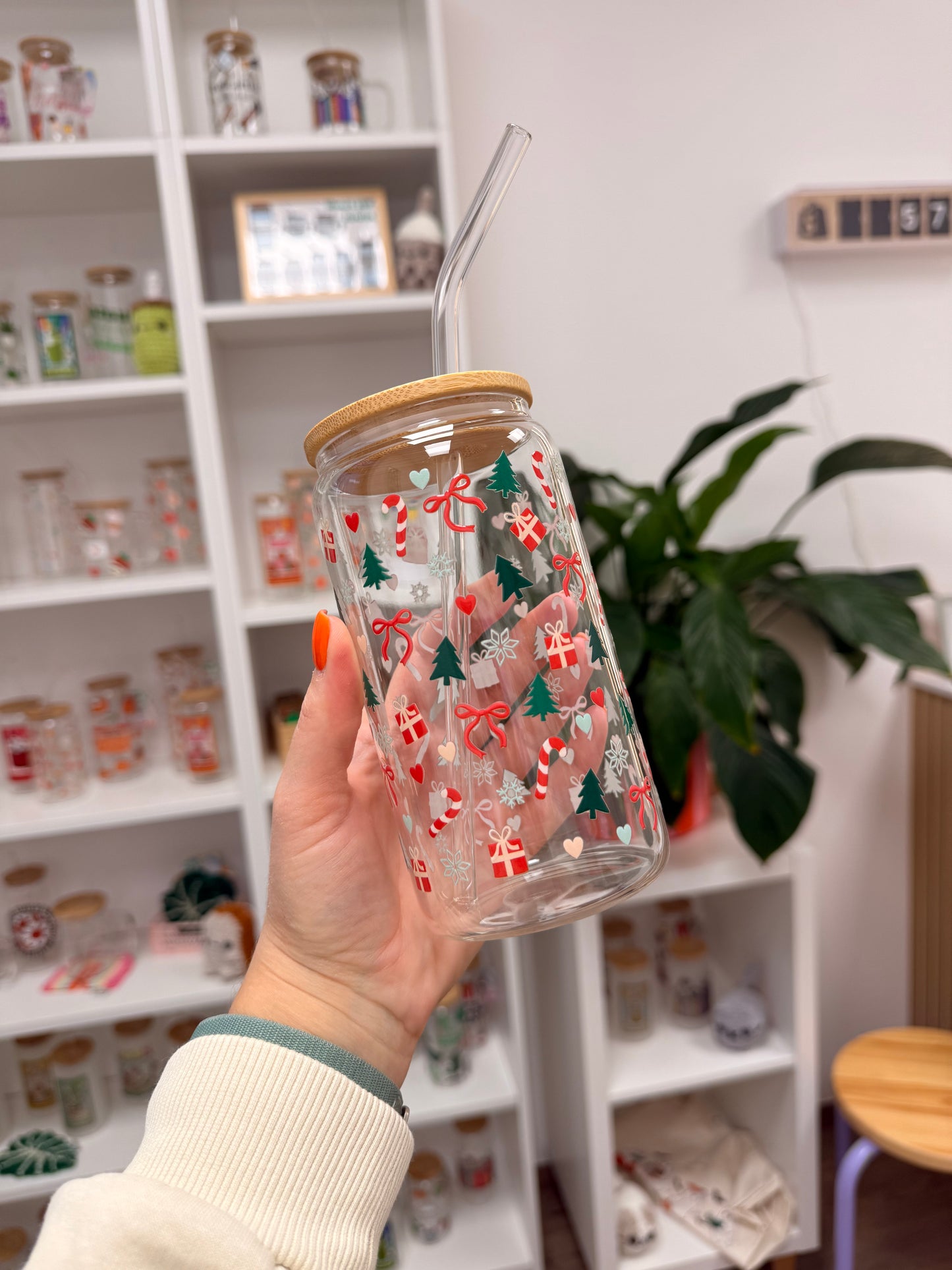 Glass Cup "Winter World“ 16oz