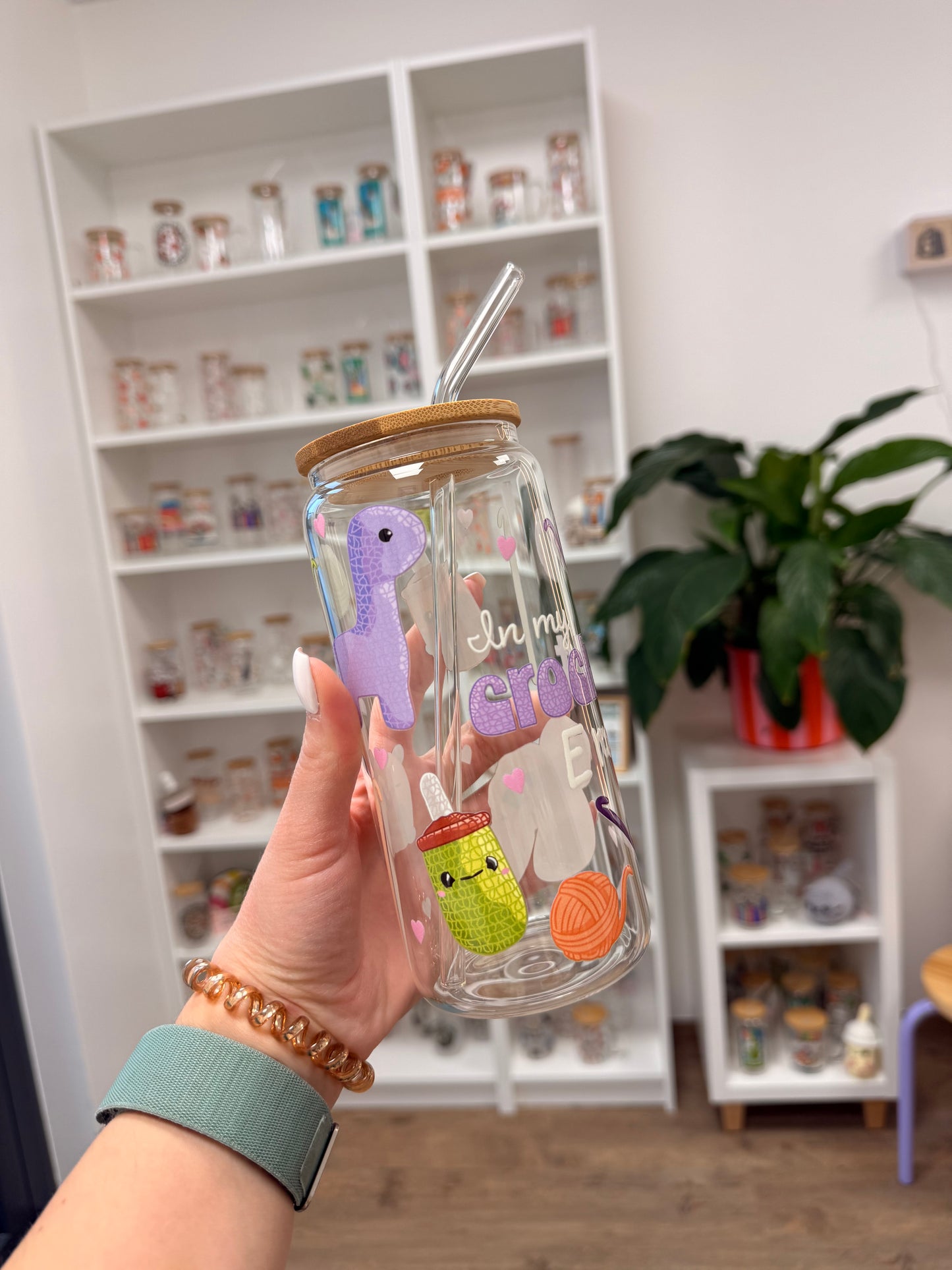 Glass Cup "Crochet“ 20oz