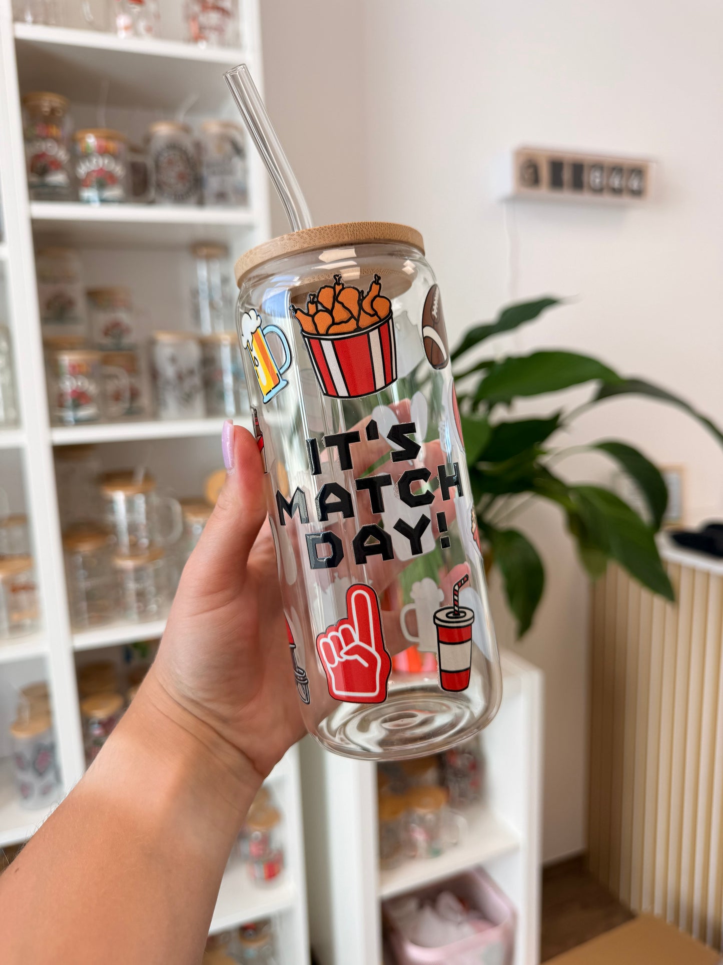Glass Cup "It's Match Day“ 20oz