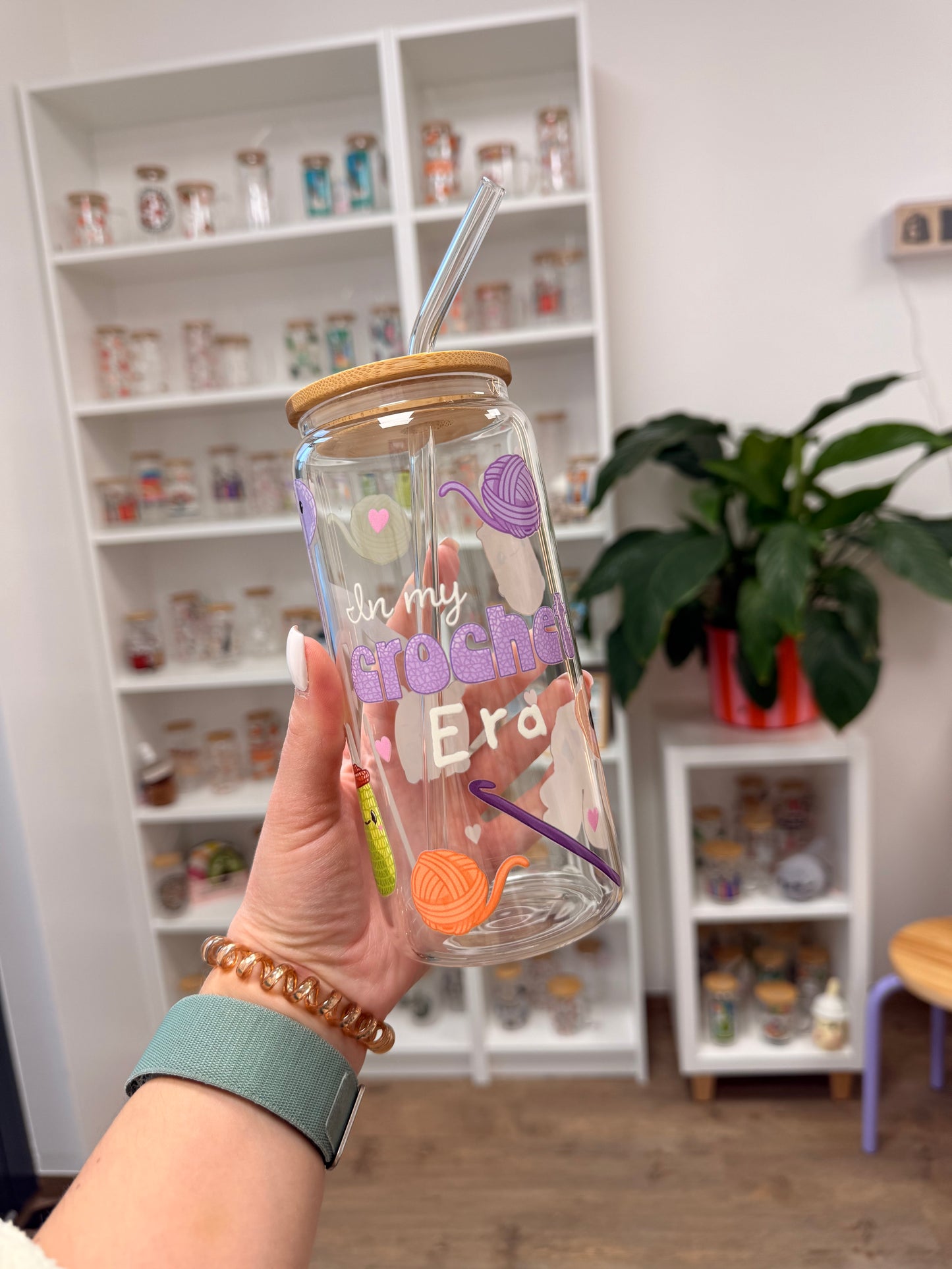 Glass Cup "Crochet“ 20oz