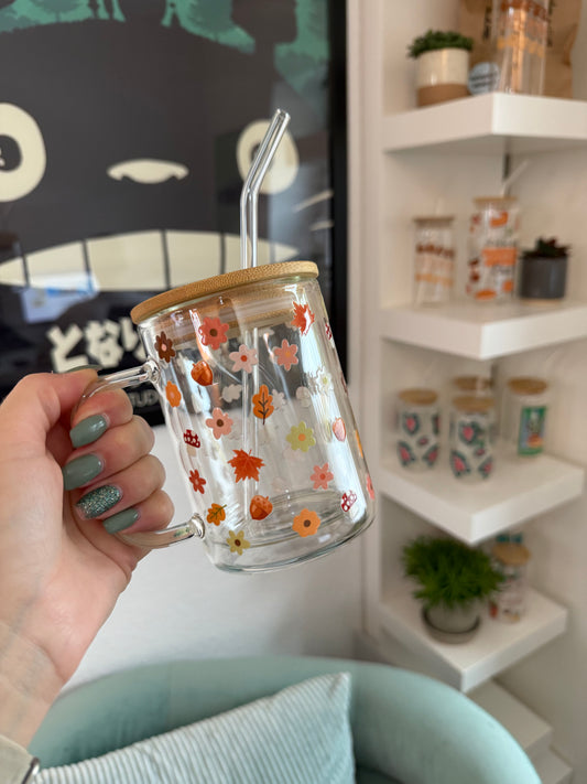 Glass Mug "Fall Vibes" doppelwandig 15oz