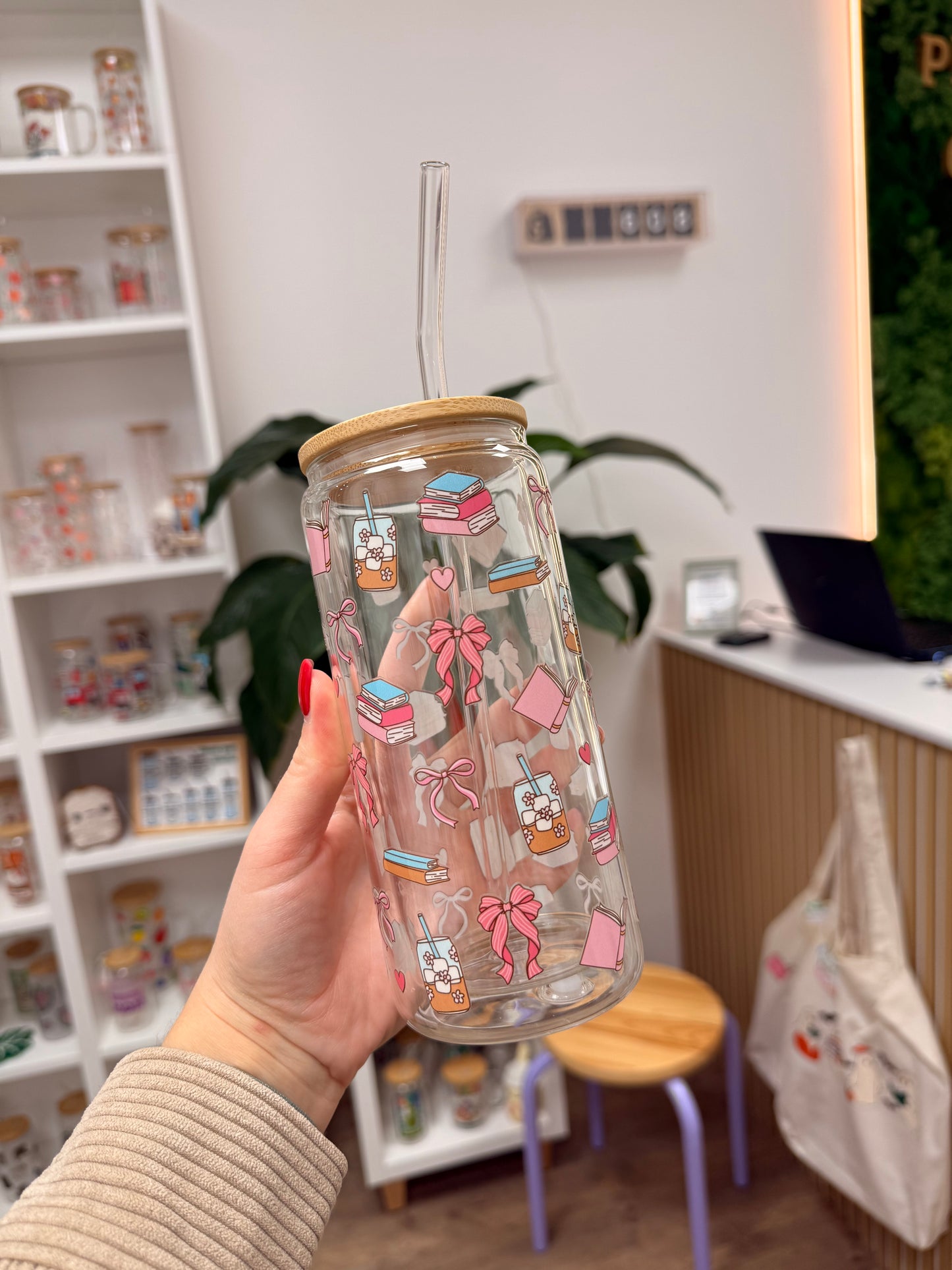 Glass Cup "Girly Bookish“ doppelwandig 16oz