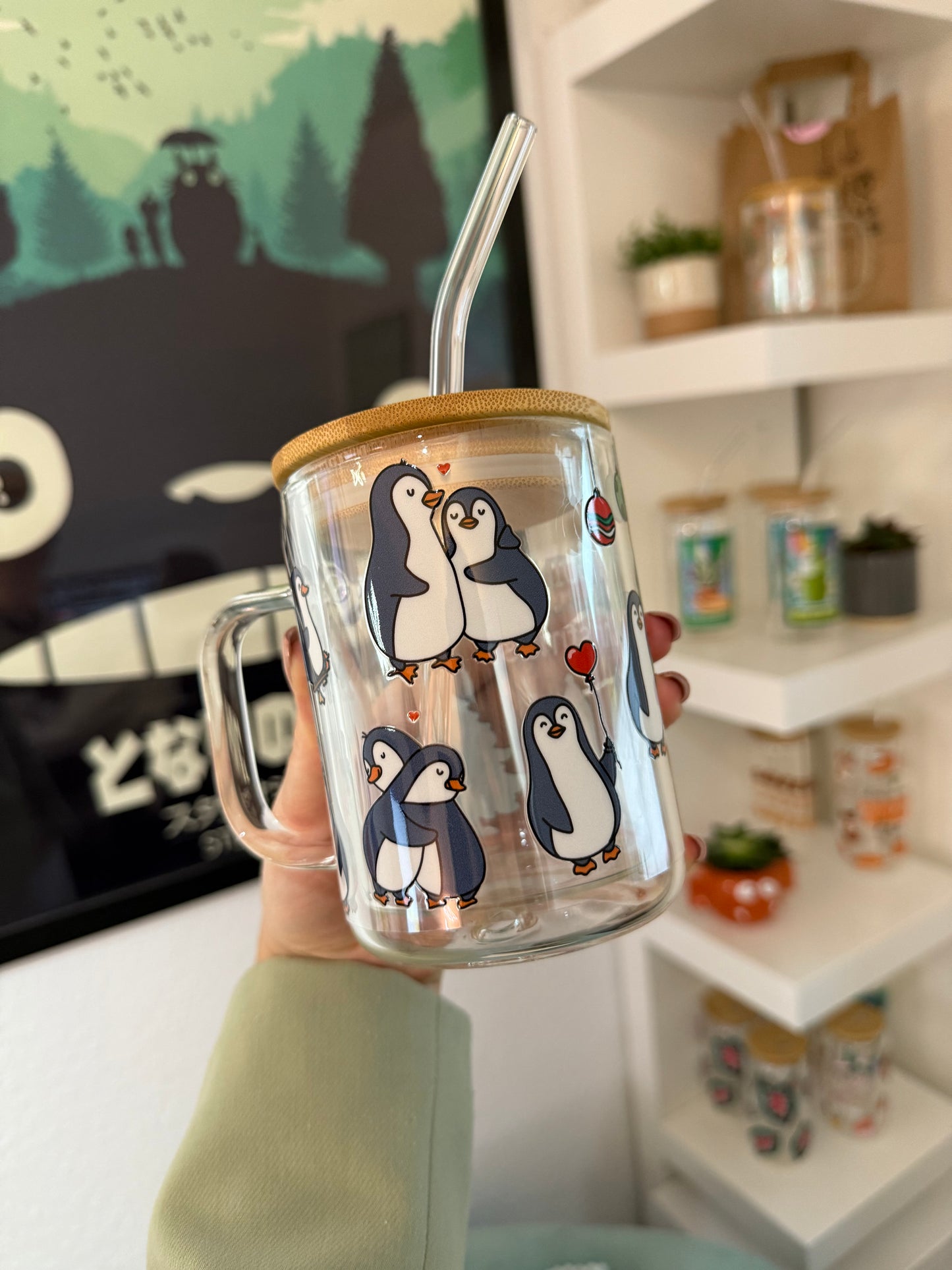 Glass Mug "Penguin“ doppelwandig 15oz