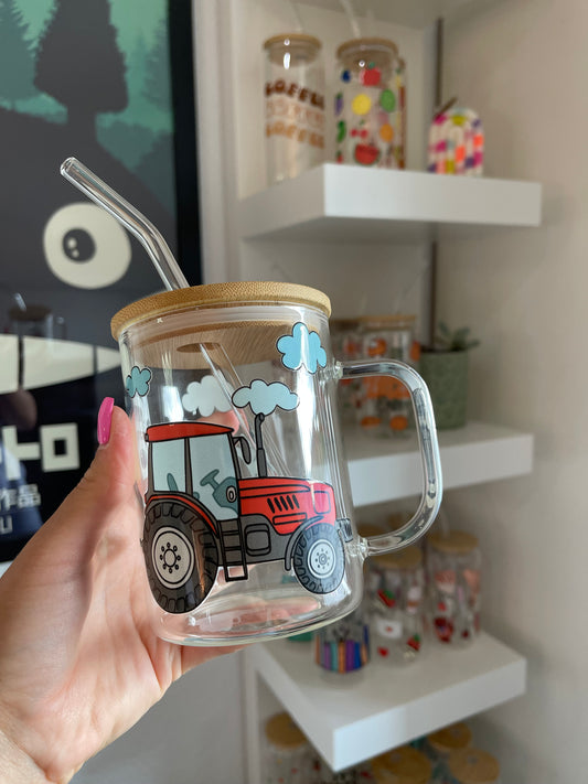 Glass Mug "Traktor" 17oz