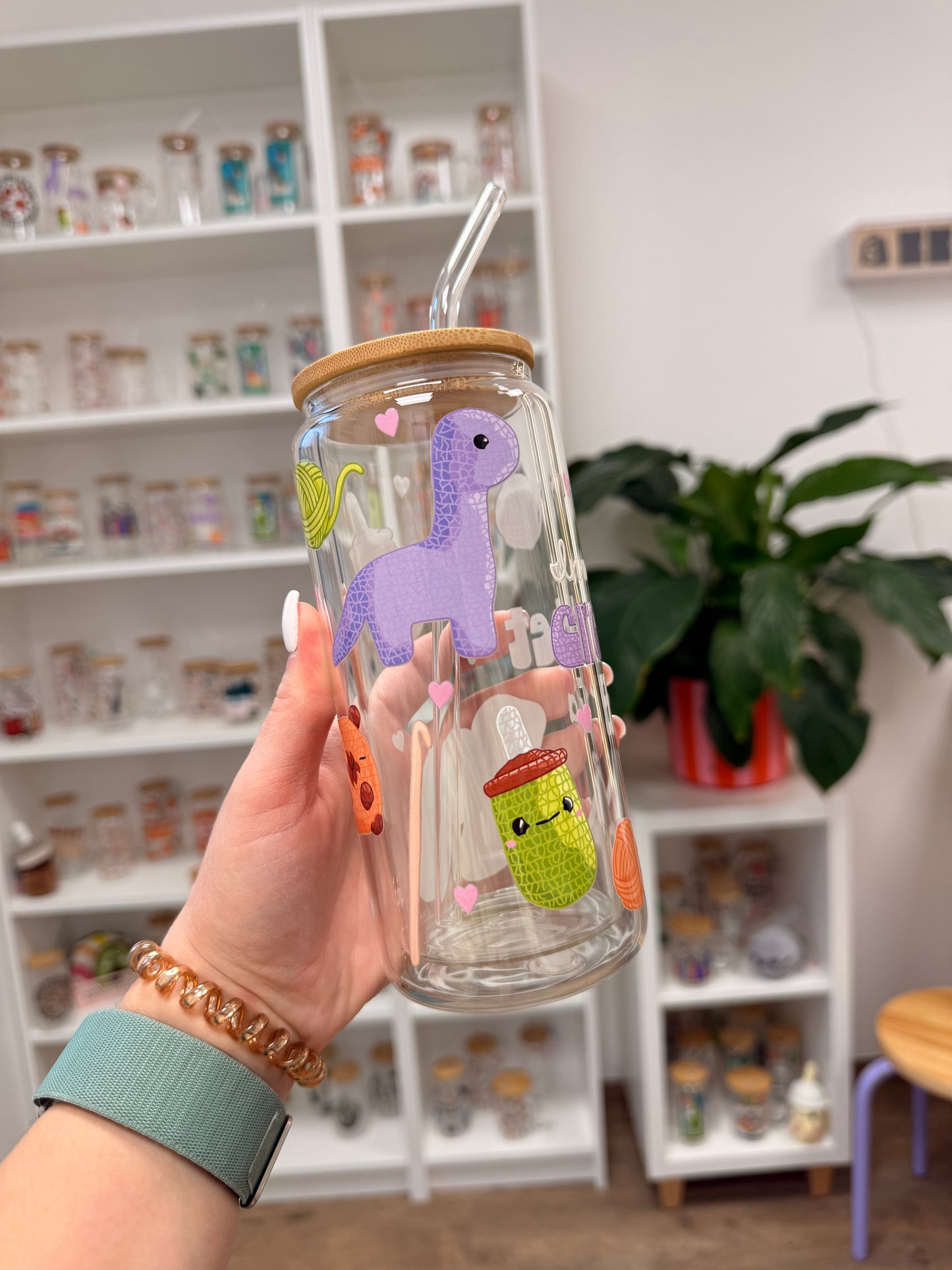 Glass Cup "Crochet“ doppelwandig 16oz