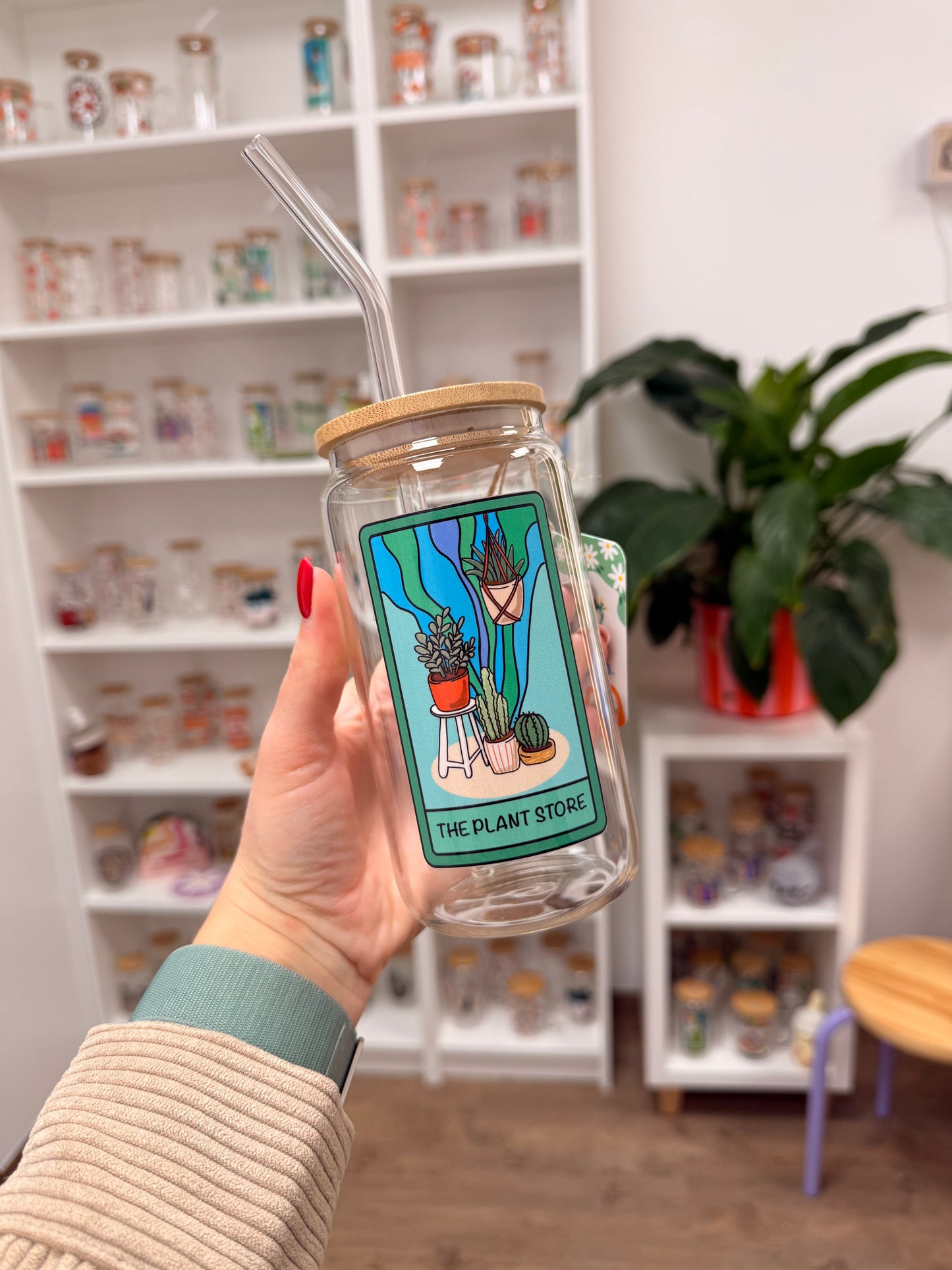 Glass Cup "Plant store“ 16oz