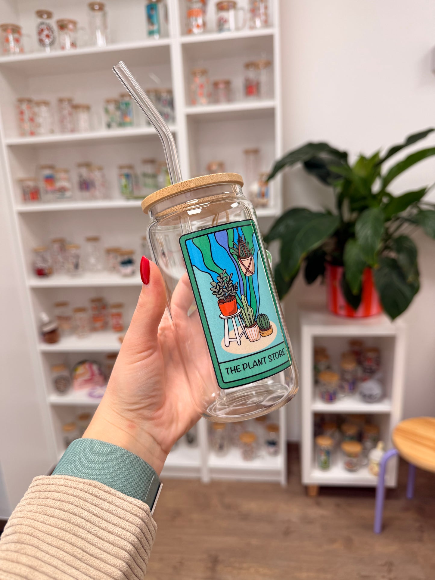 Glass Cup "Plant store“ 16oz