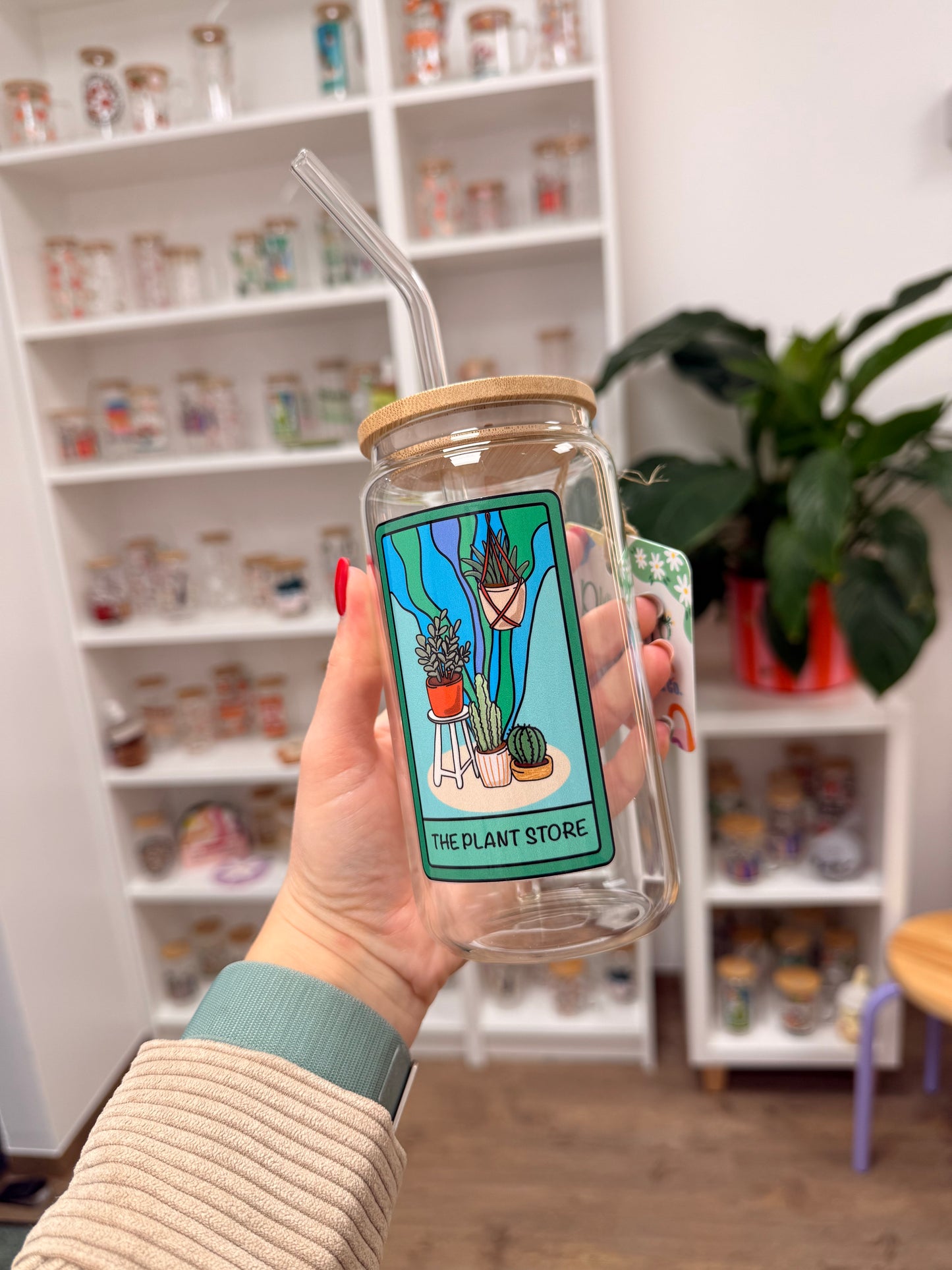 Glass Cup "Plant store“ 16oz