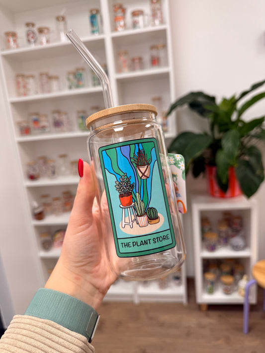 Glass Cup "Plant store“ 16oz
