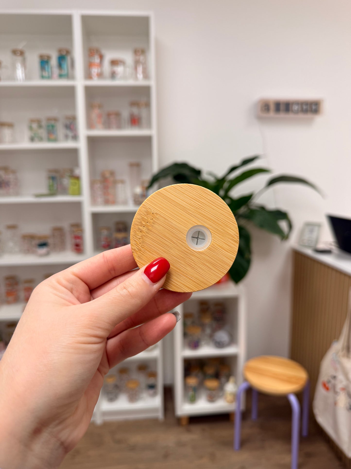 Bambusdeckel Glass Cups