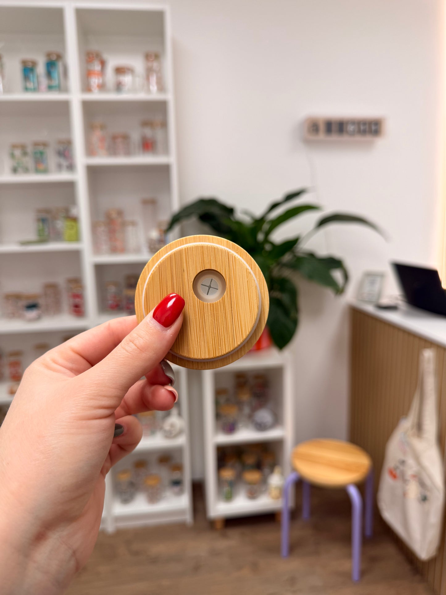 Bambusdeckel Glass Cups