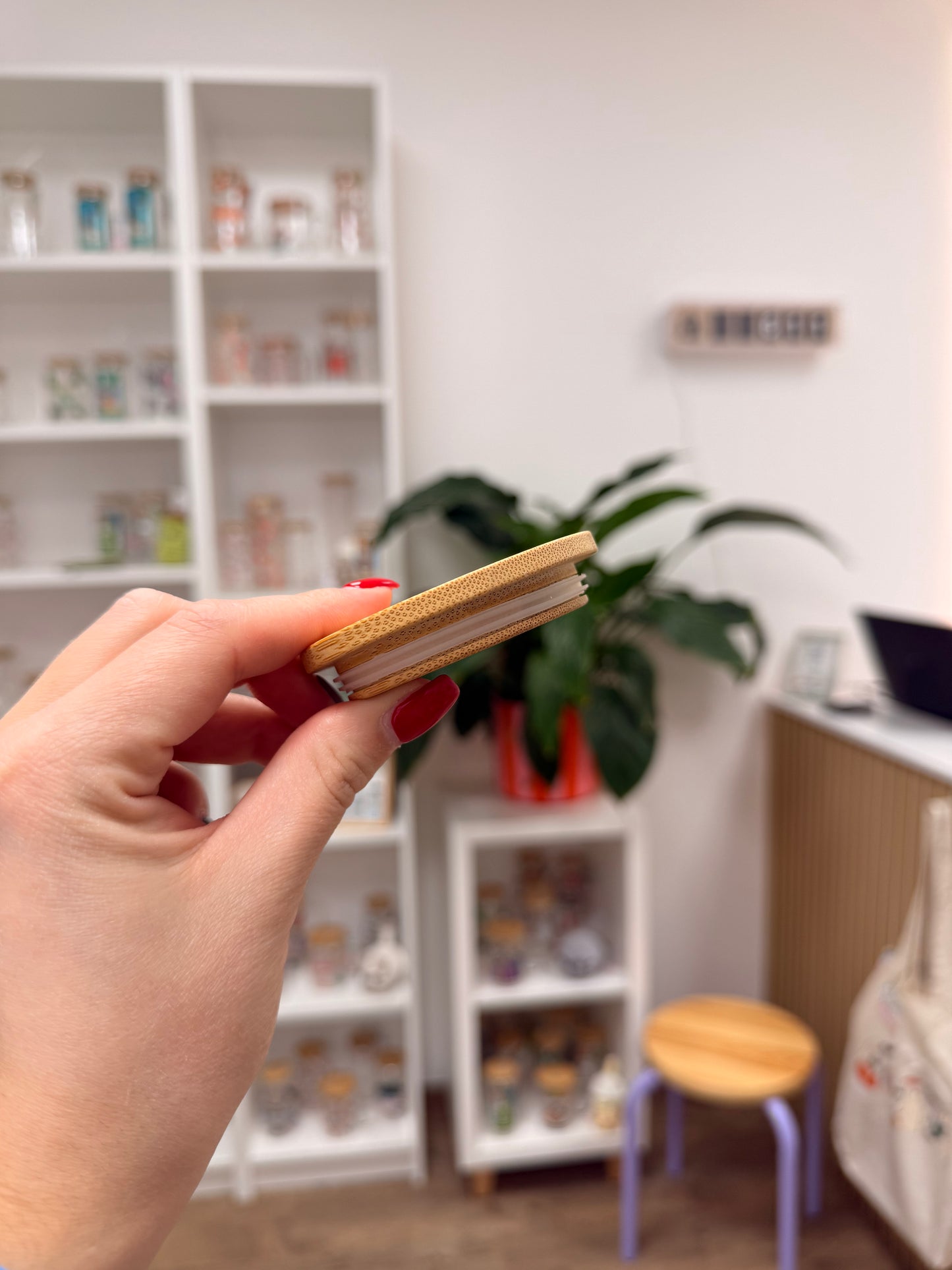 Bambusdeckel Glass Cups