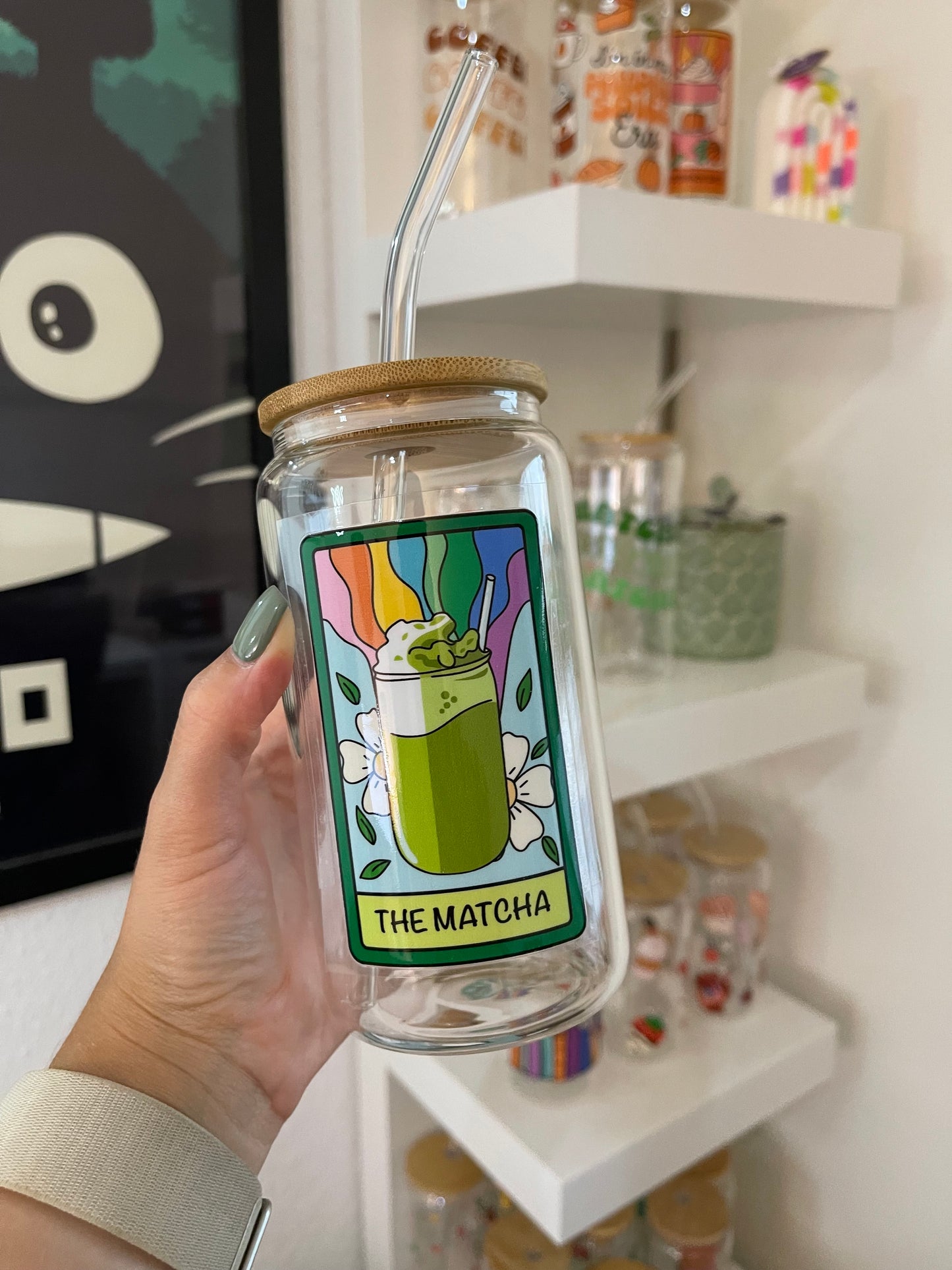 Glass Cup "The Matcha“ 16oz