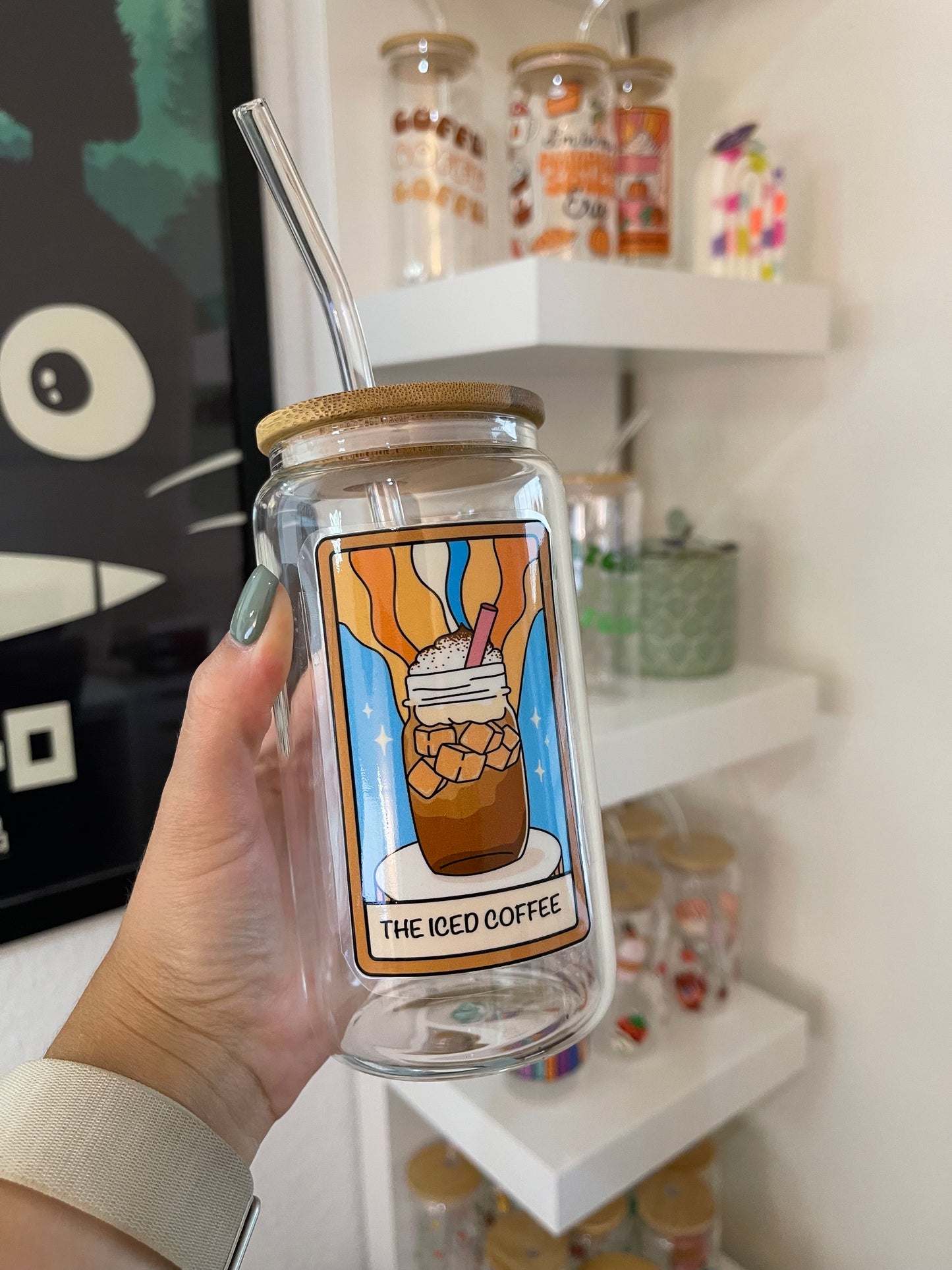 Glass Cup "The Iced Coffee“ 16oz