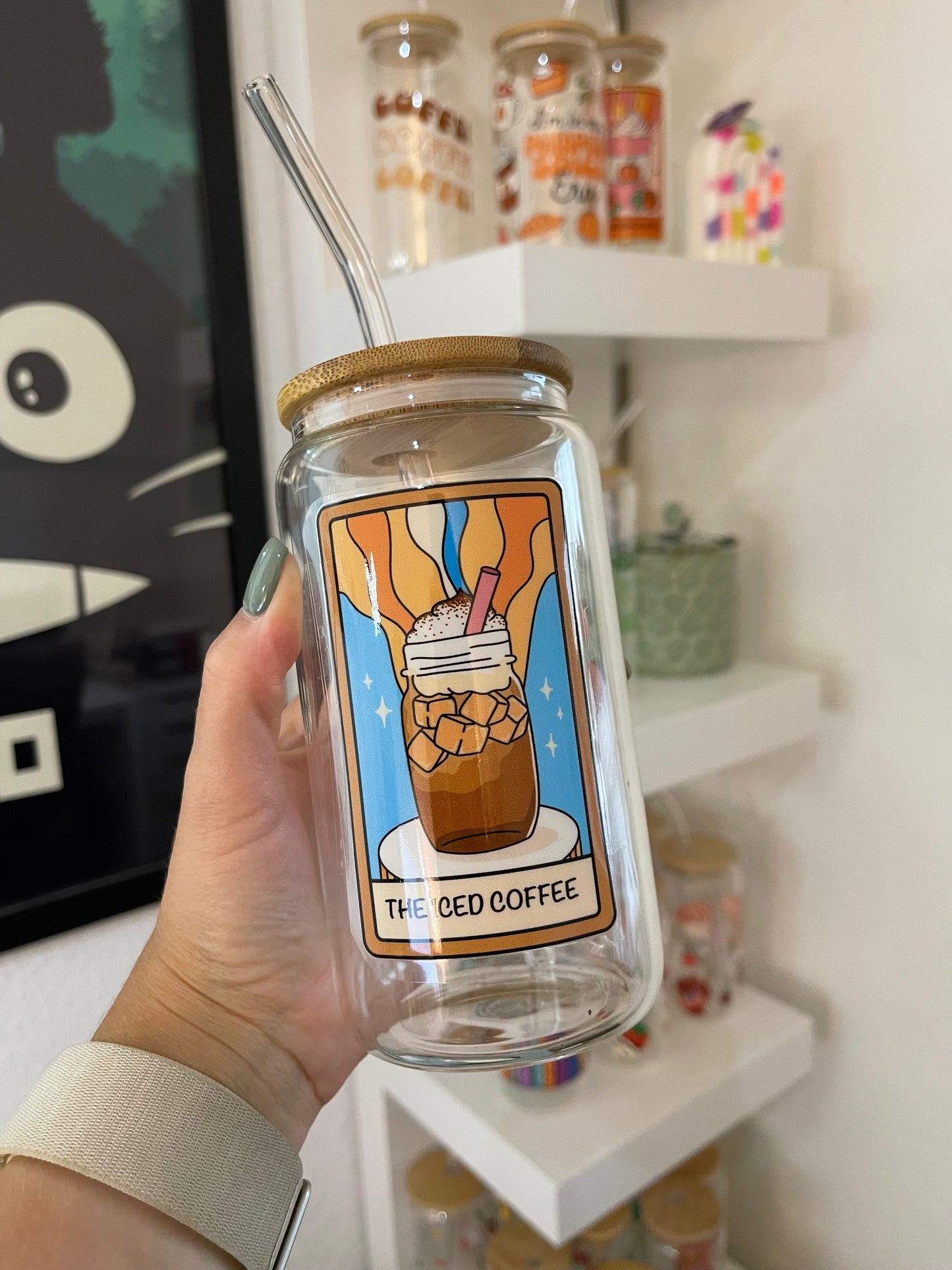 Glass Cup "The Iced Coffee“ 16oz