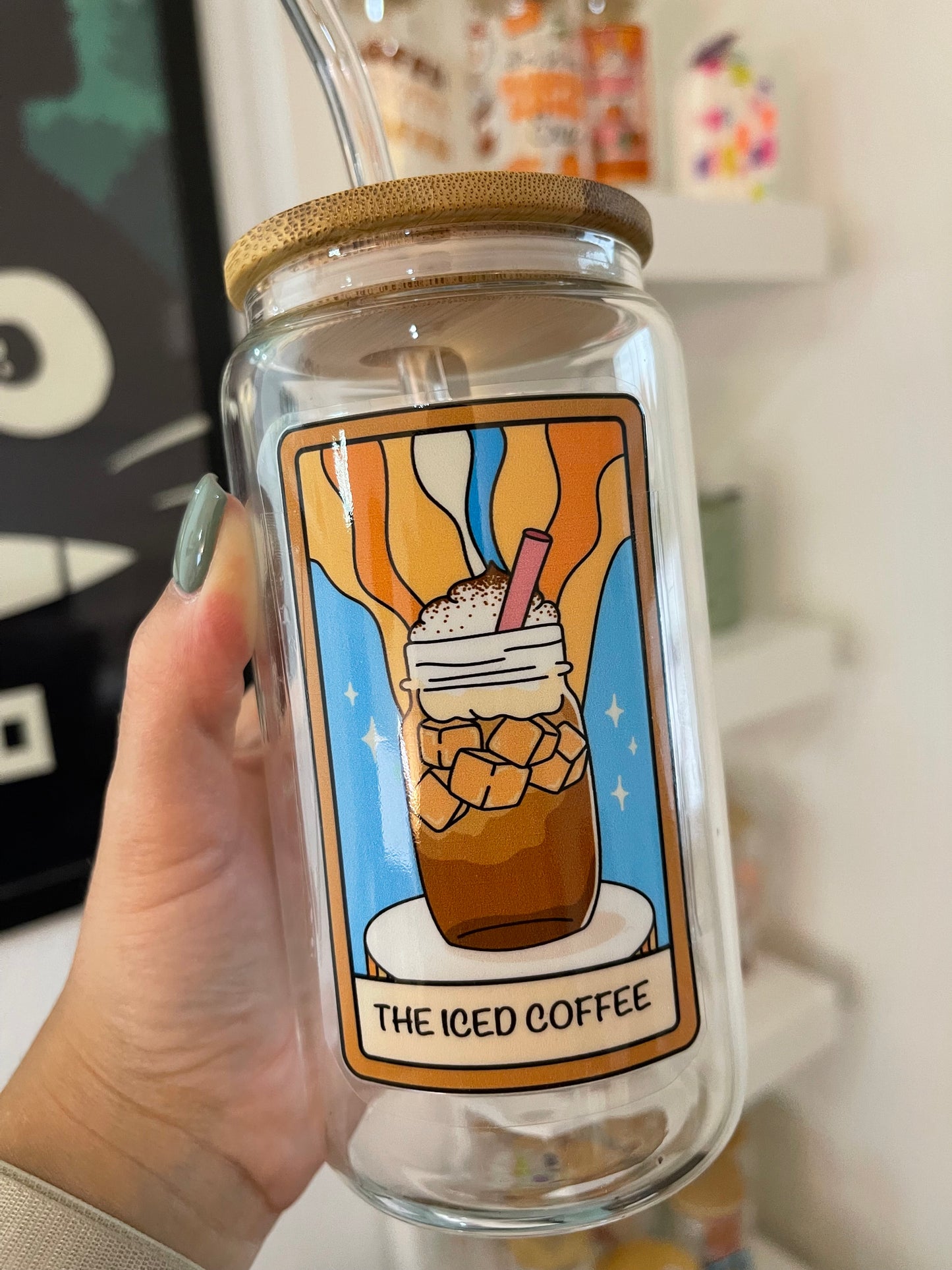 Glass Cup "The Iced Coffee“ 16oz