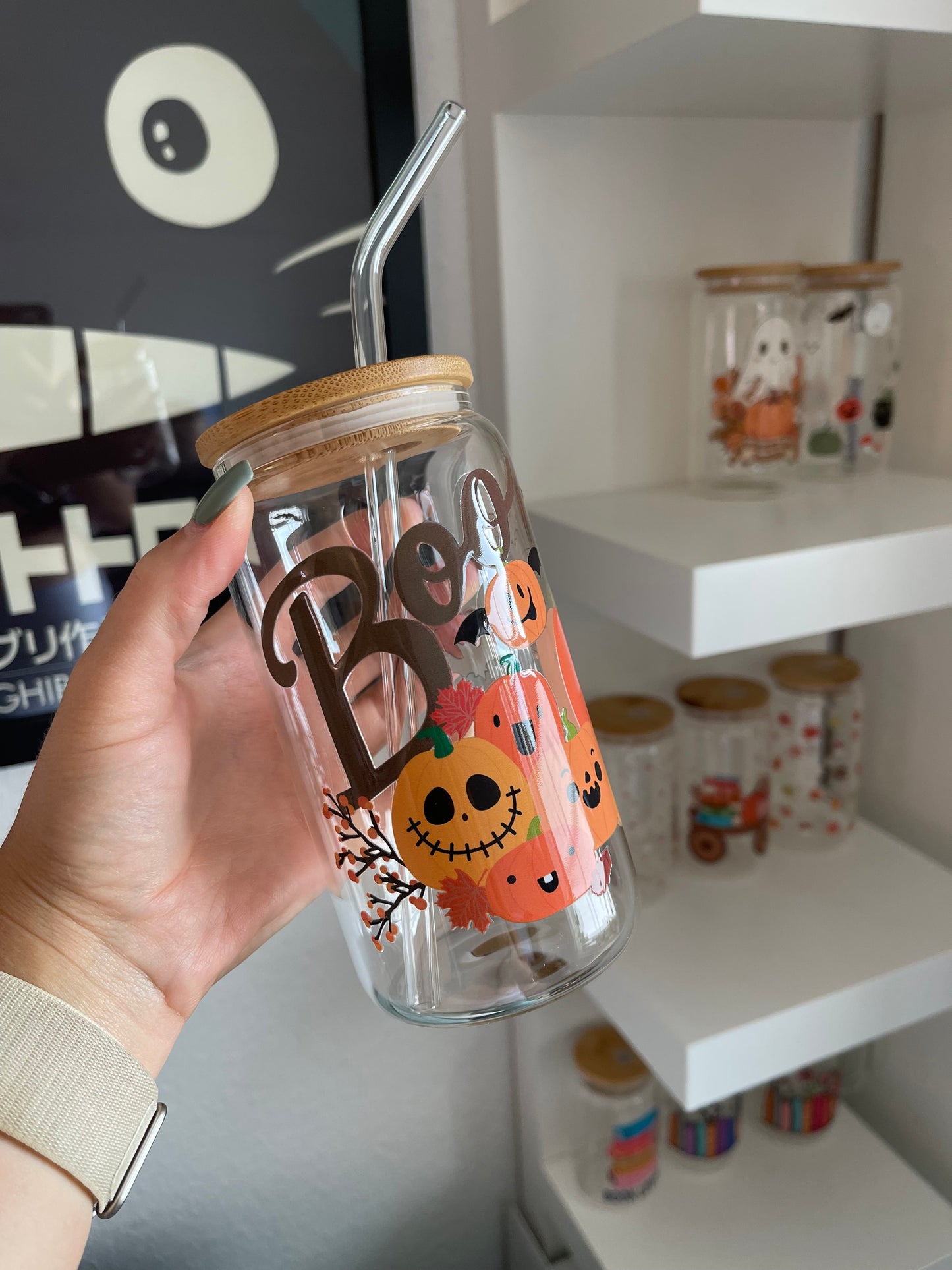 Glass Cup "Boo“ 16oz