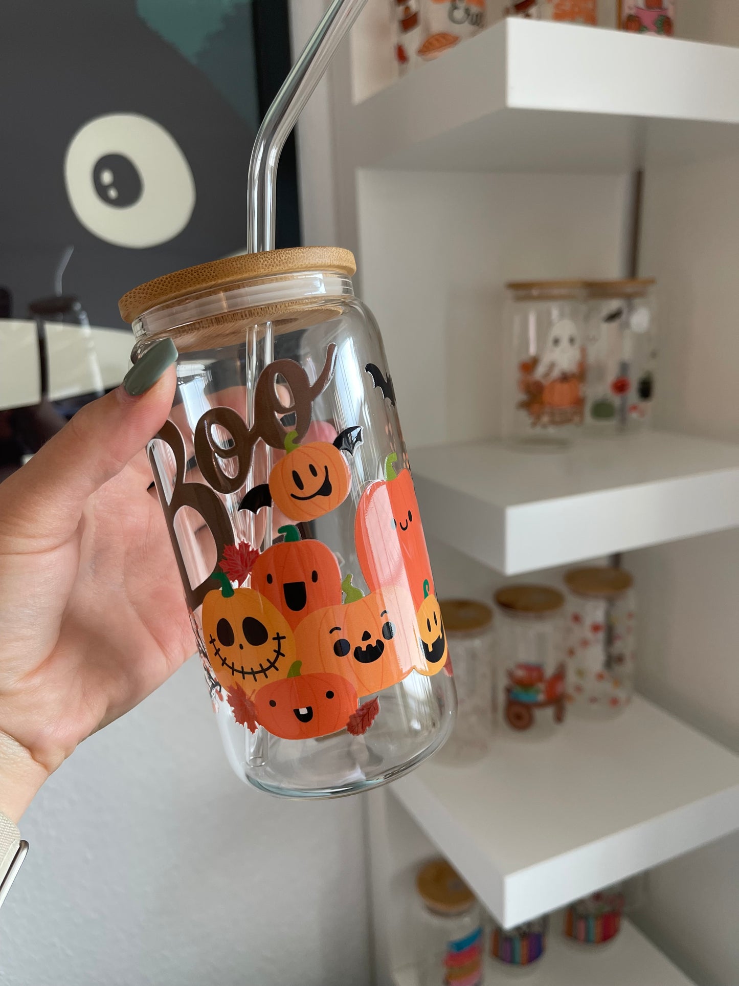 Glass Cup "Boo“ 16oz