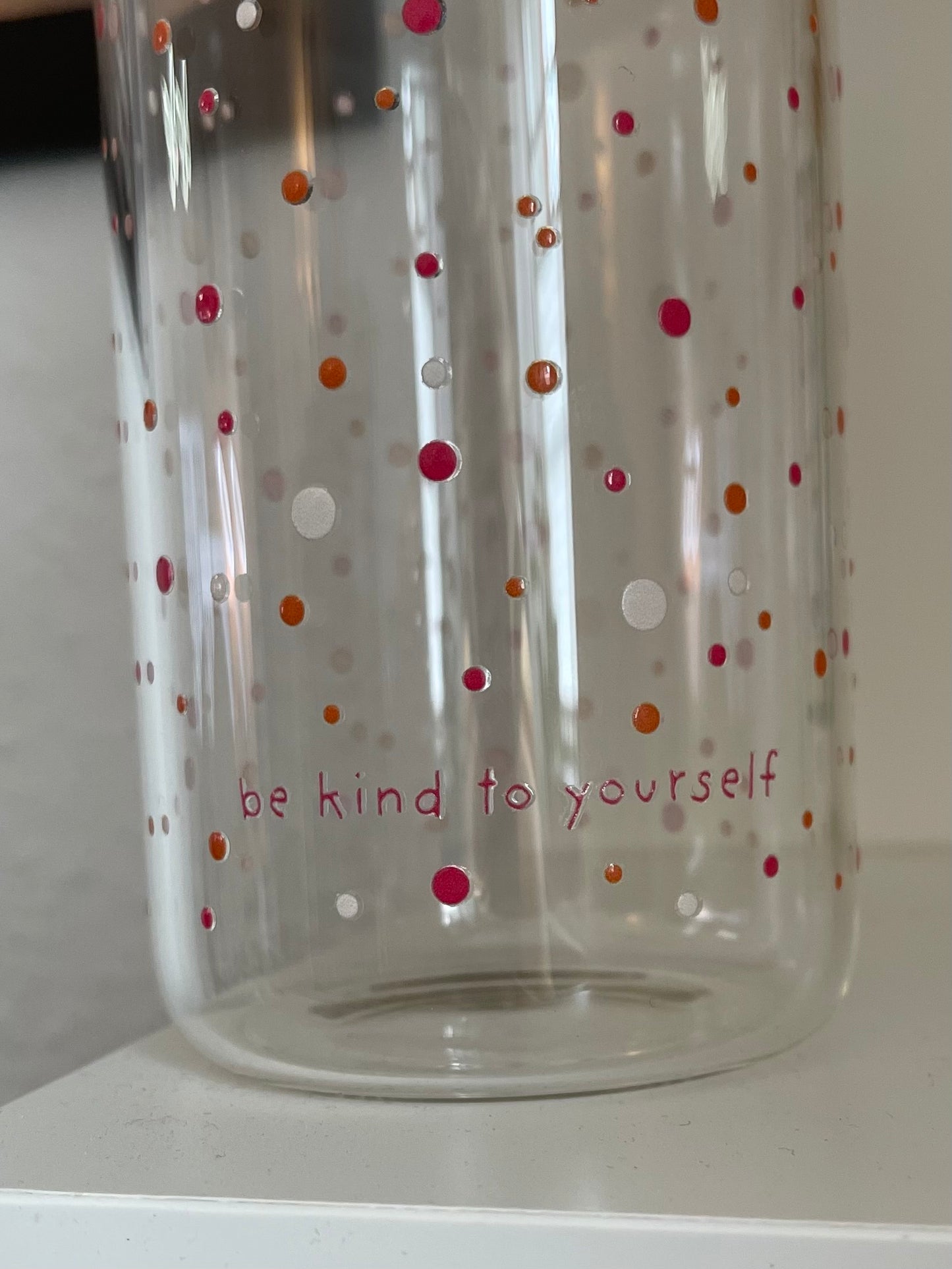 Glass Cup "be kind to yourself“ 16oz