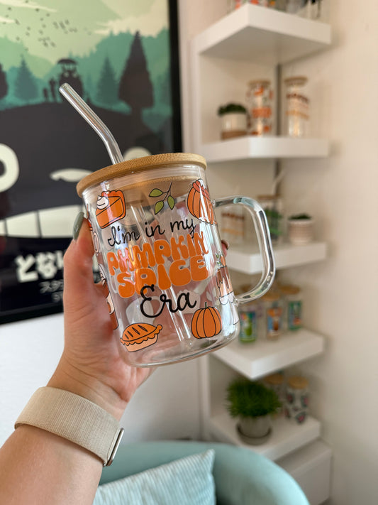 Glass Mug "Pumpkin Spice Era" 17oz