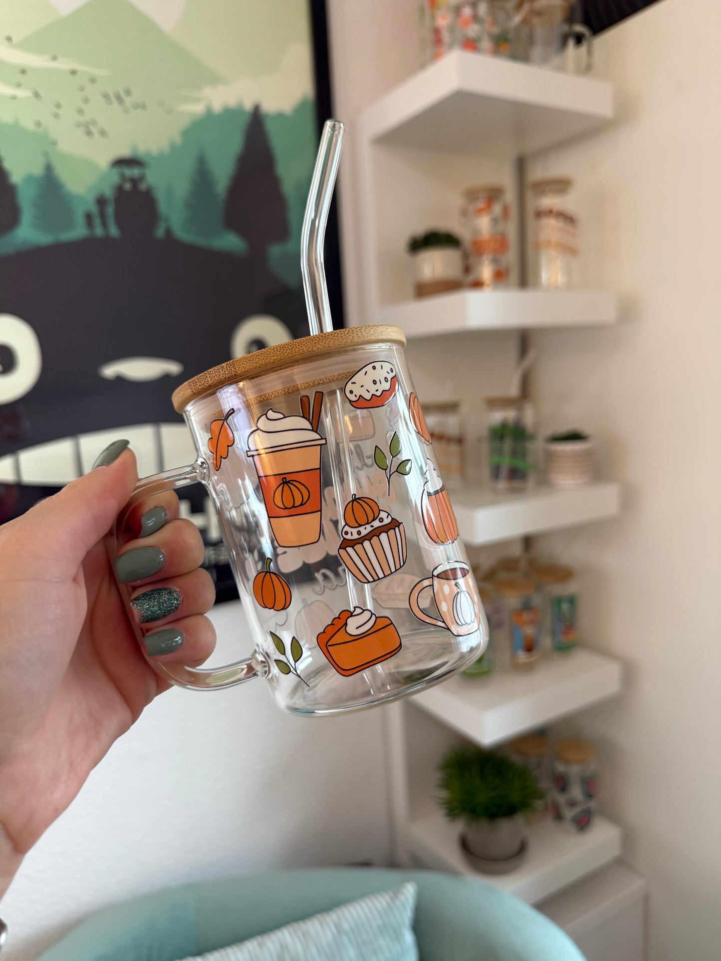 Glass Mug "Pumpkin Spice Era" 17oz