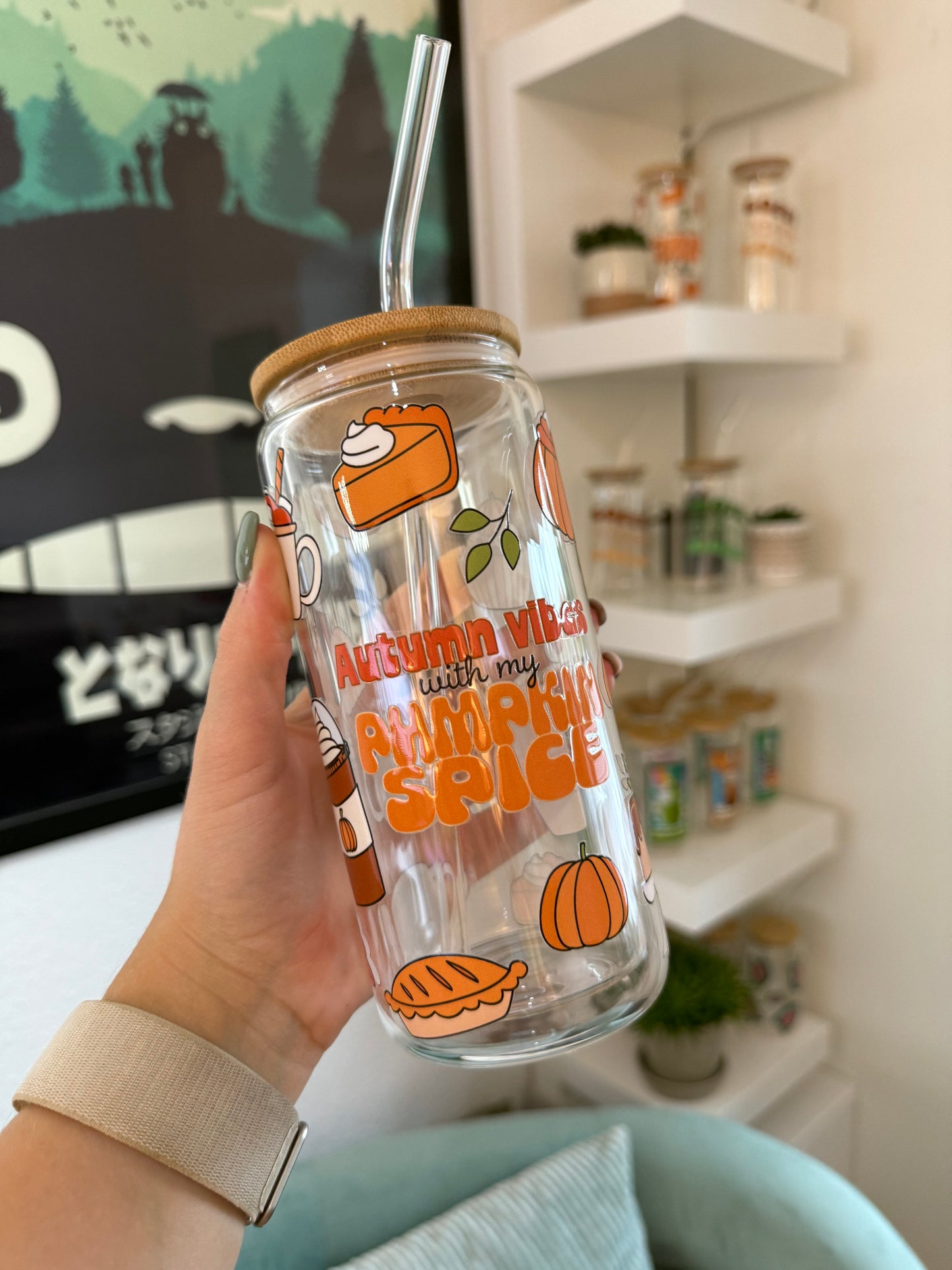 Glass Cup "Autumn vibe“ doppelwandig 16oz