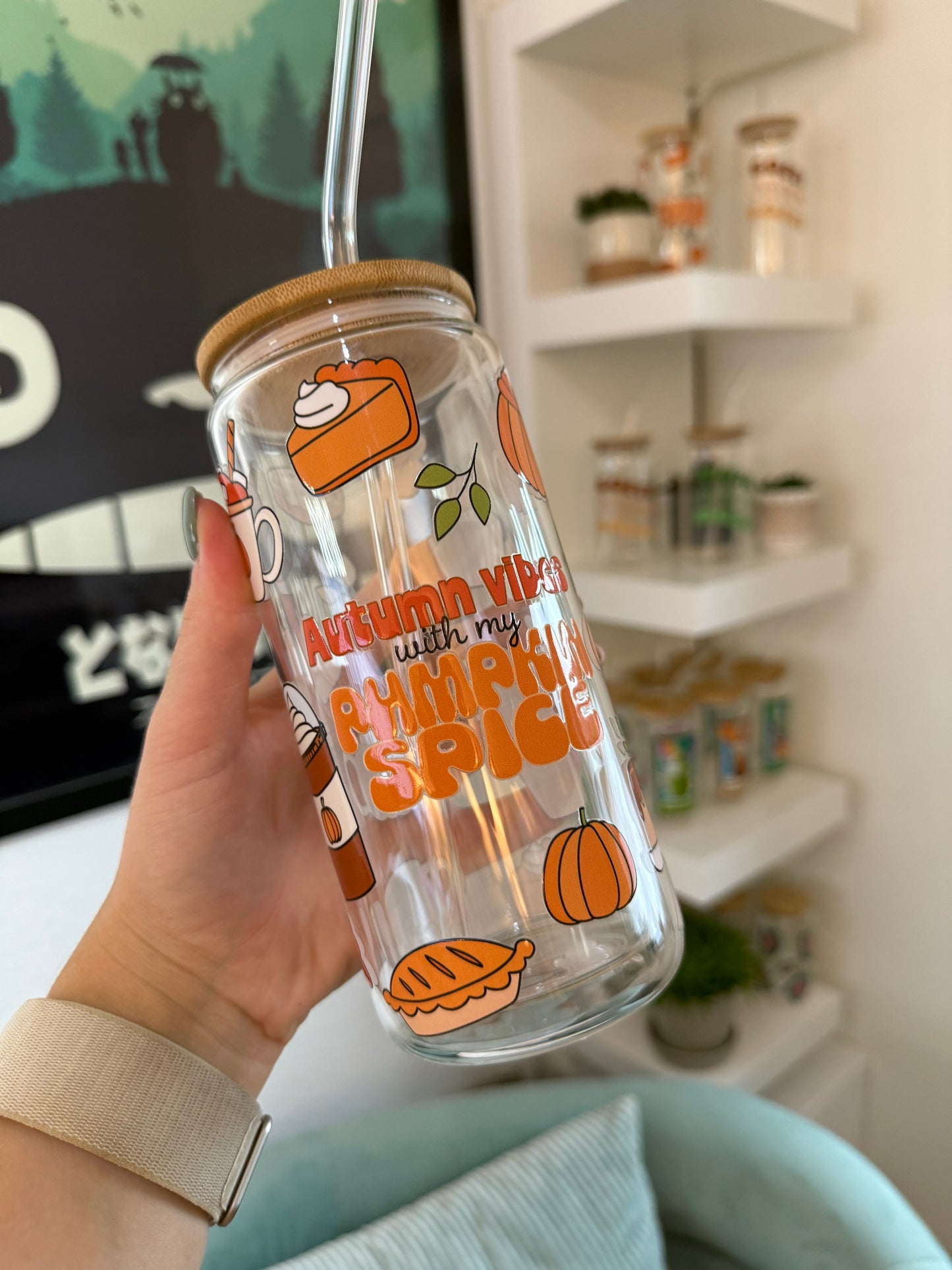 Glass Cup "Autumn vibe“ doppelwandig 16oz