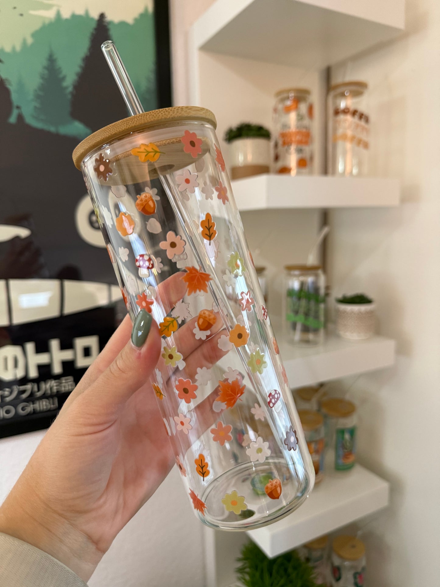 Glass Tumbler "Fall vibes“ 25oz