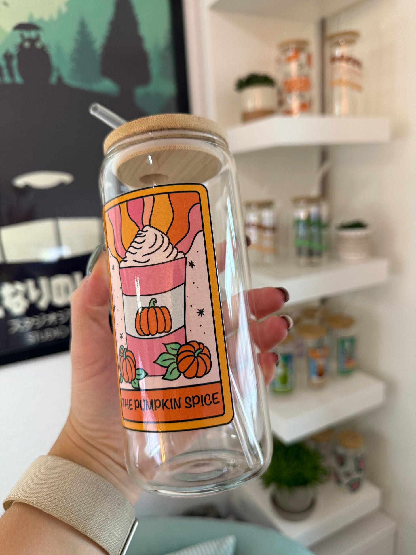 Glass Cup "Pumpkin Spice“ 22oz