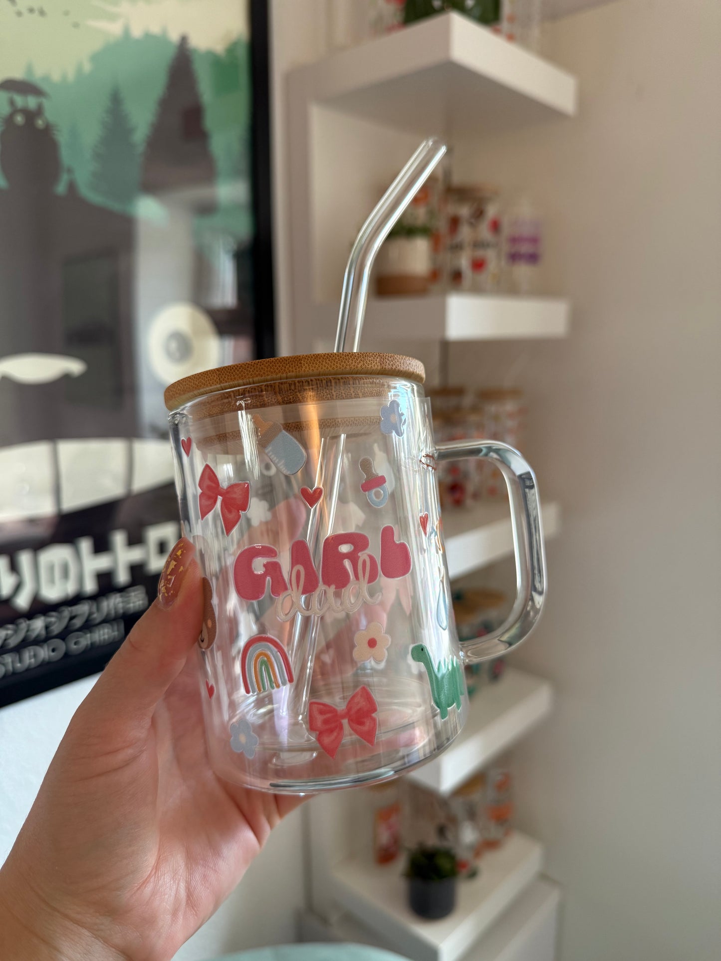 Glass Mug "Girldad" doppelwandig 15oz