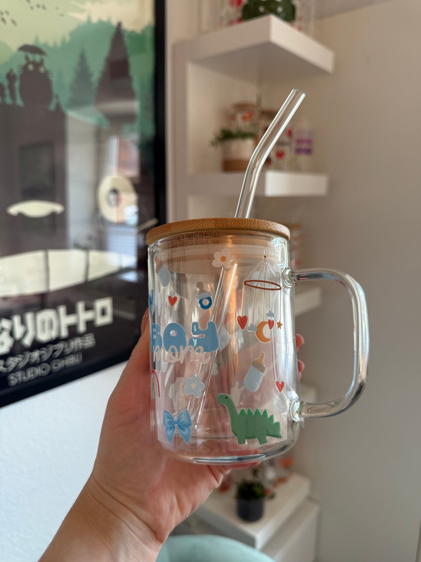 Glass Mug "Boymom" doppelwandig 15oz