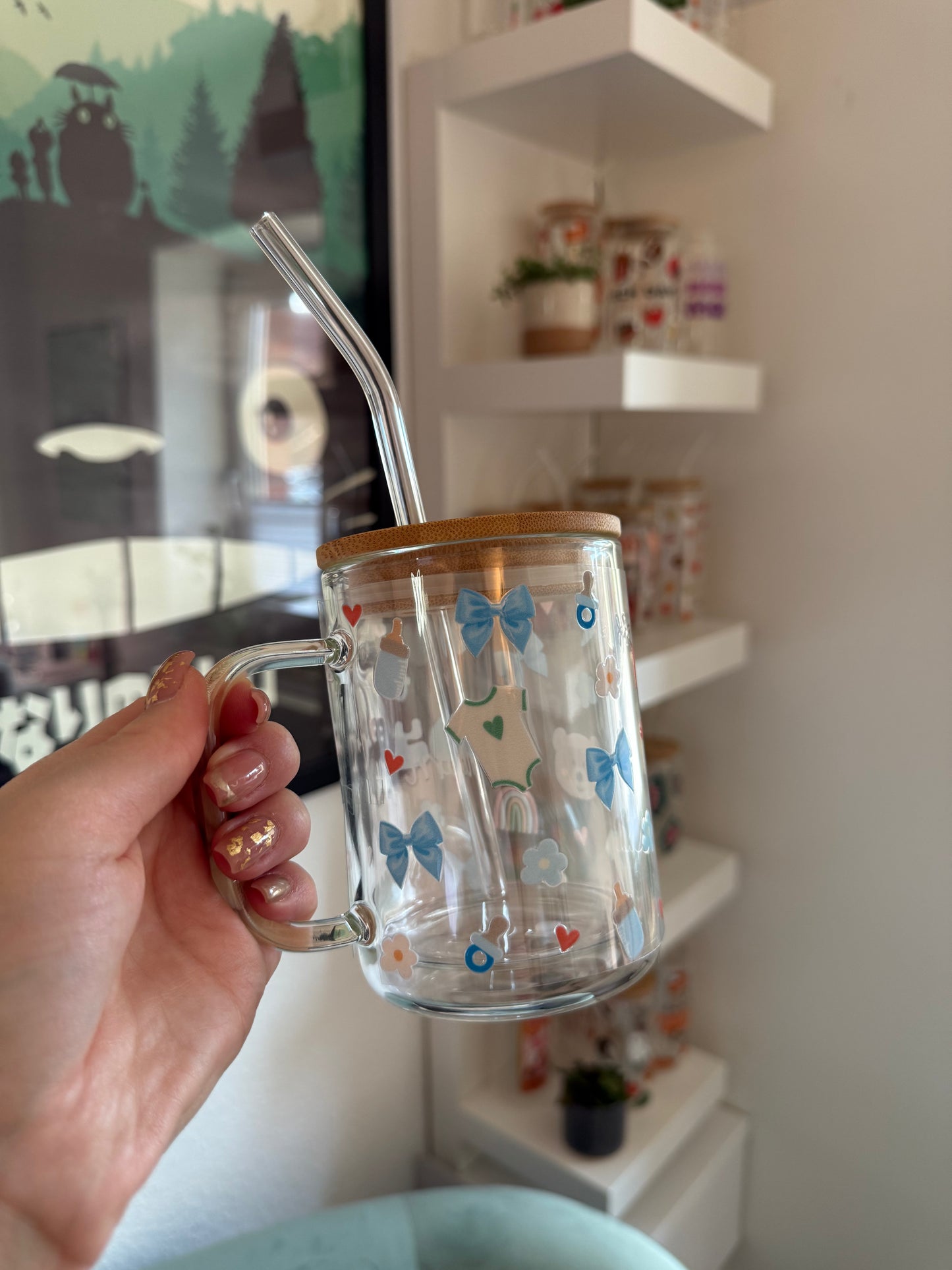 Glass Mug "Boymom" doppelwandig 15oz