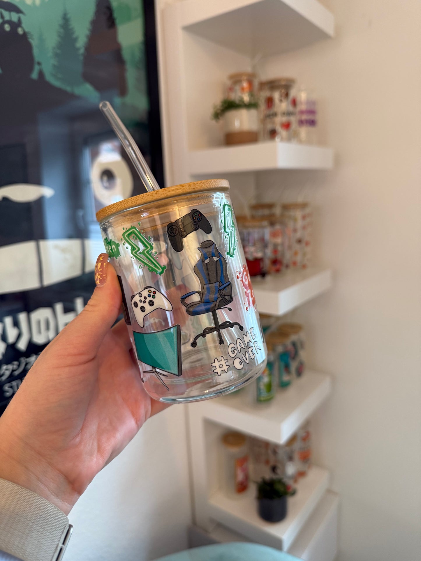 Glass Mug "Gaming“ doppelwandig 15oz