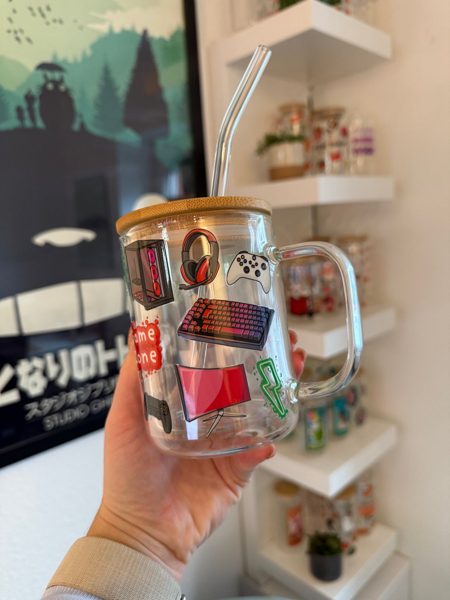 Glass Mug "Gaming“ doppelwandig 15oz