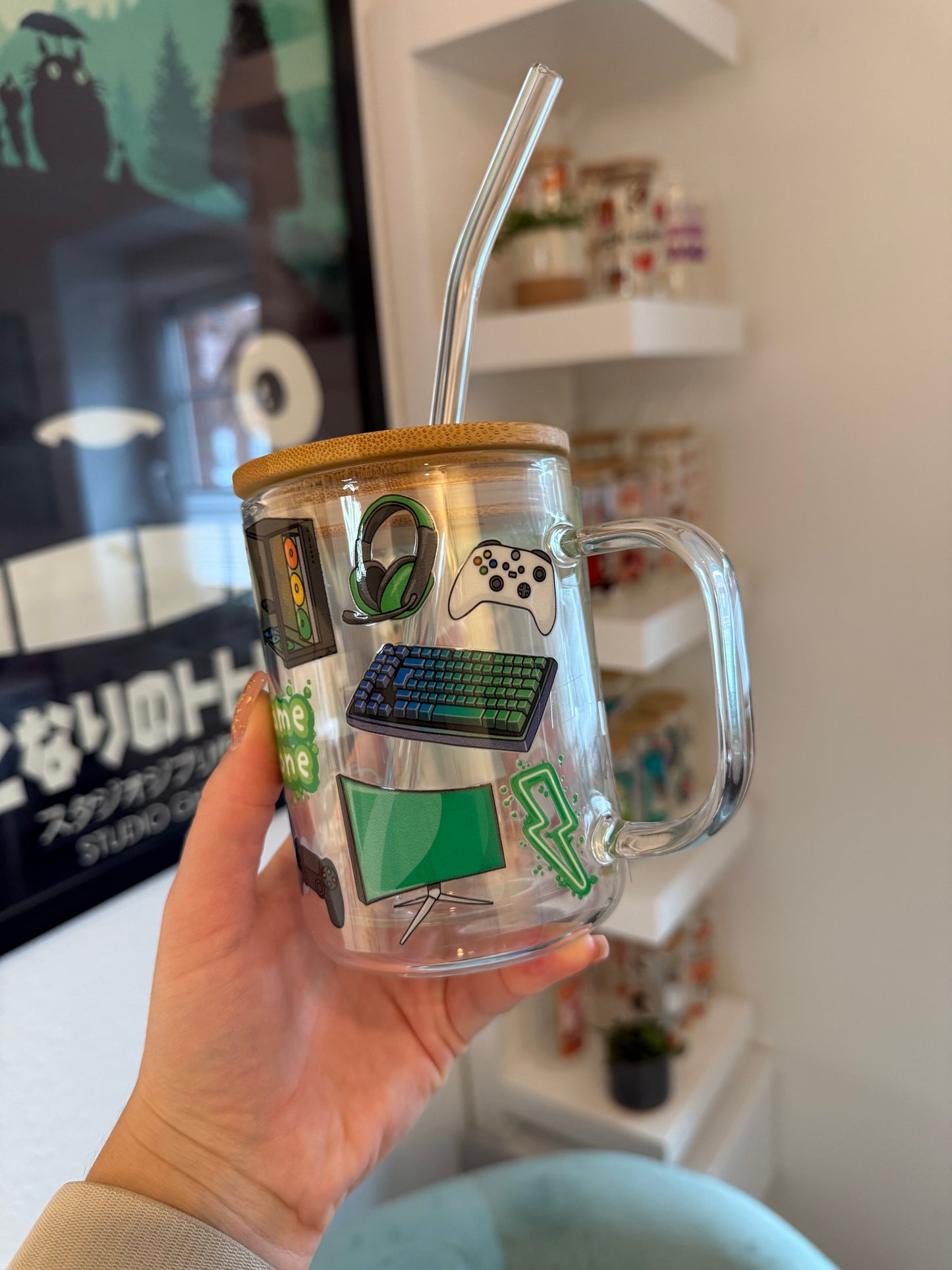 Glass Mug "Gaming“ doppelwandig 15oz