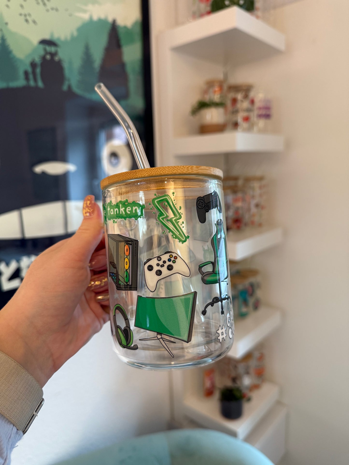 Glass Mug "Gaming“ doppelwandig 15oz