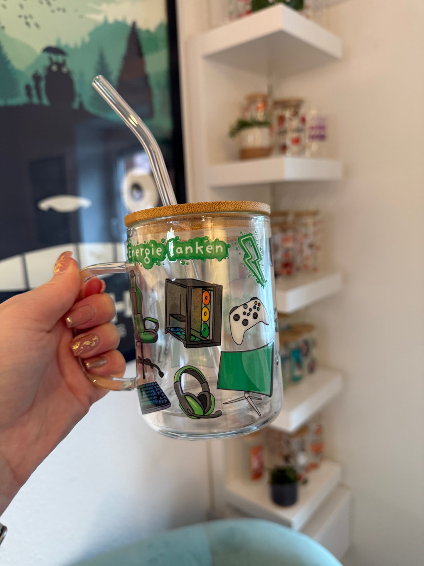 Glass Mug "Gaming“ doppelwandig 15oz