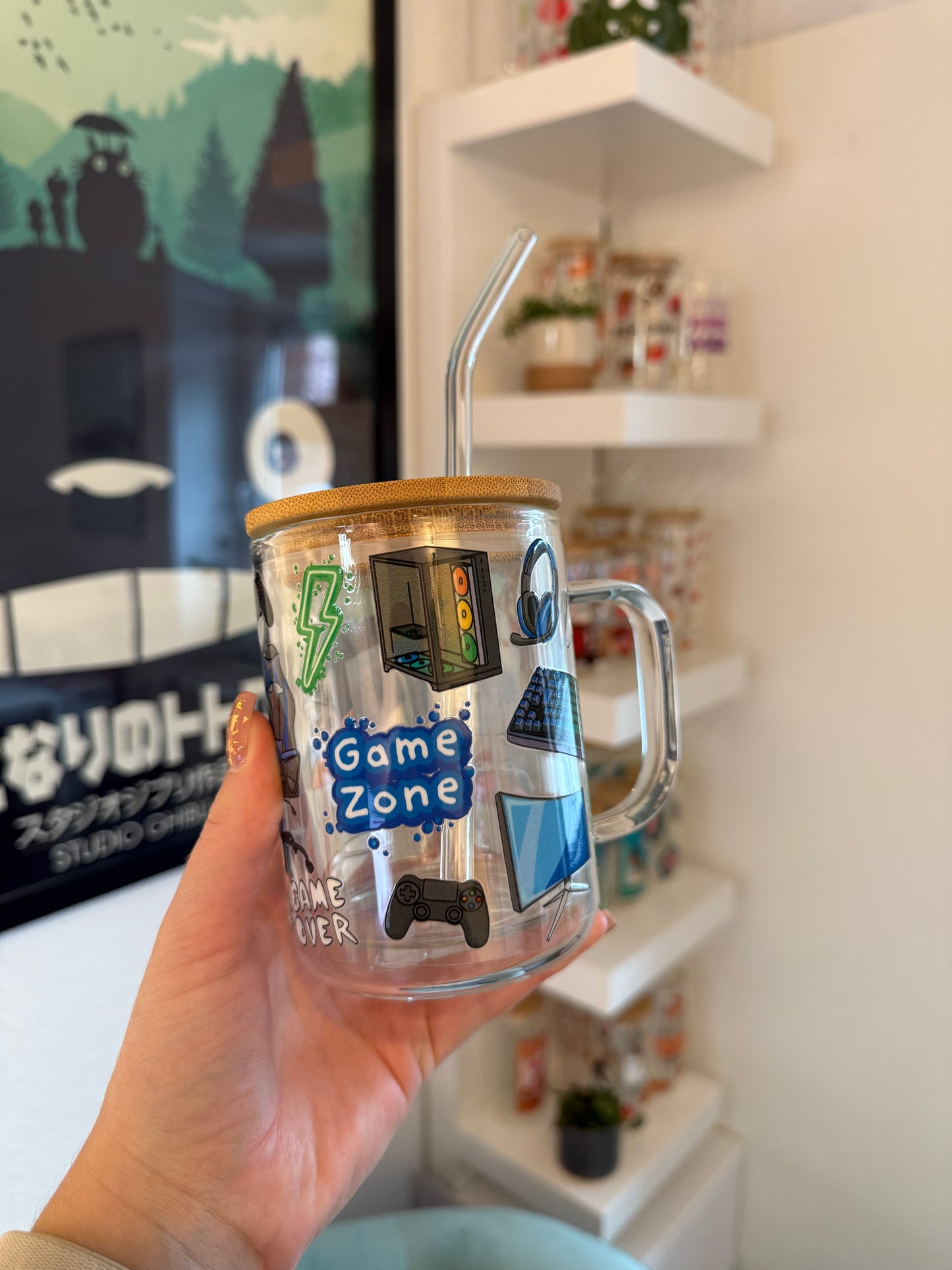 Glass Mug "Gaming“ doppelwandig 15oz