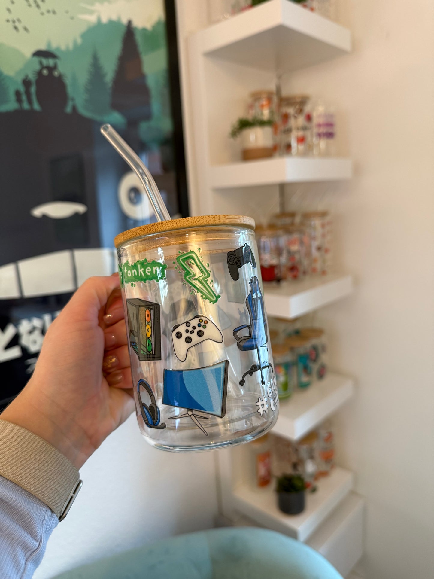 Glass Mug "Gaming“ doppelwandig 15oz