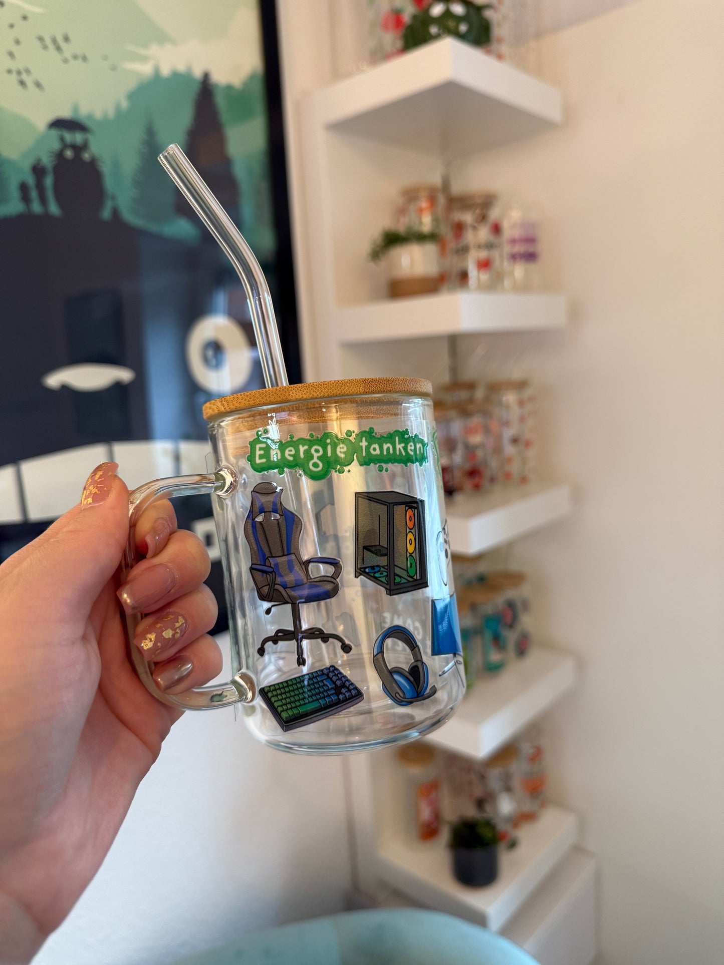 Glass Mug "Gaming“ doppelwandig 15oz