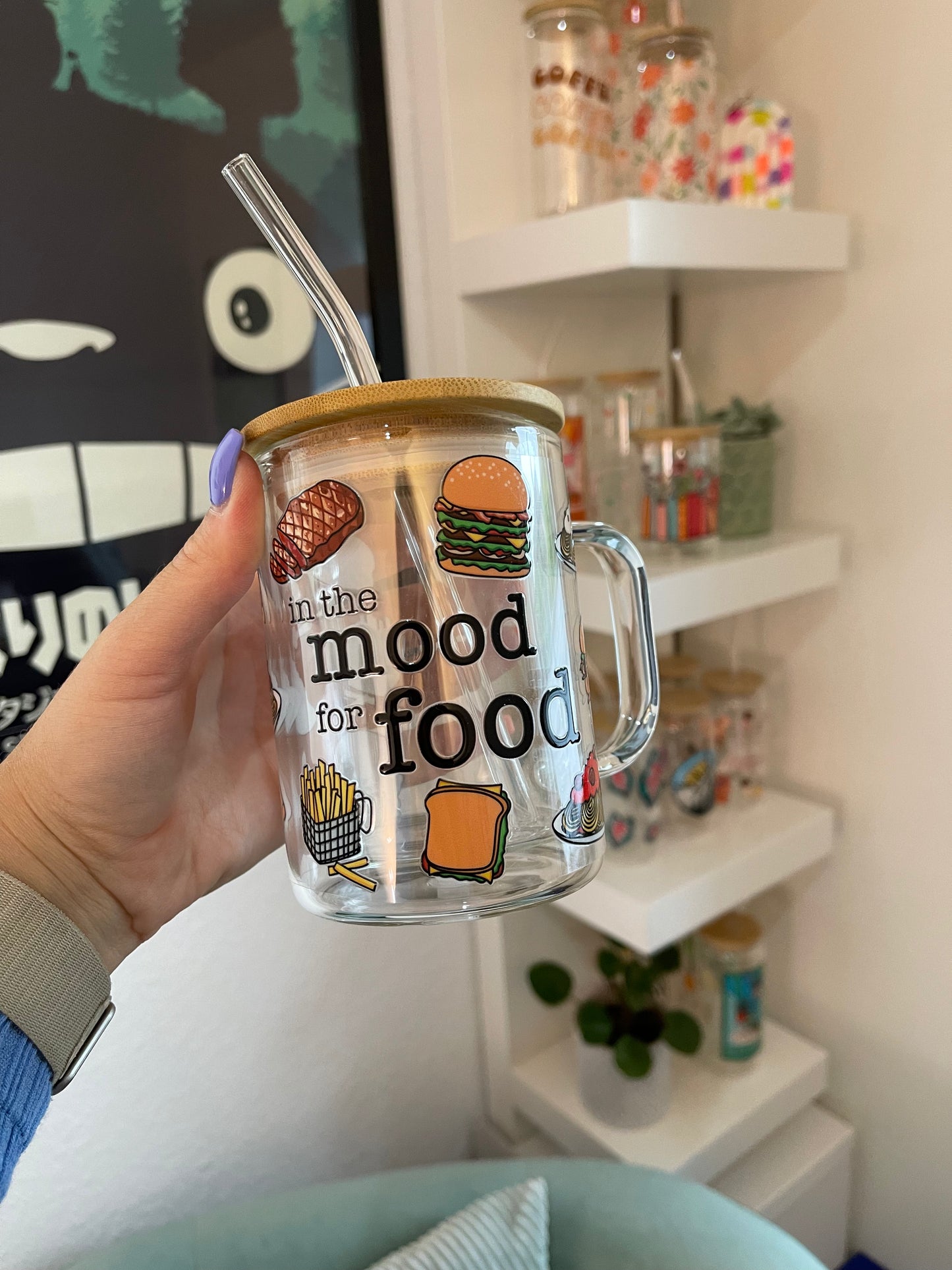 Glass Mug "Food" doppelwandig 15oz