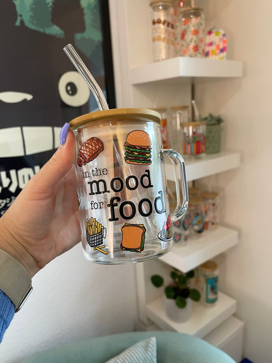 Glass Mug "Food" doppelwandig 15oz