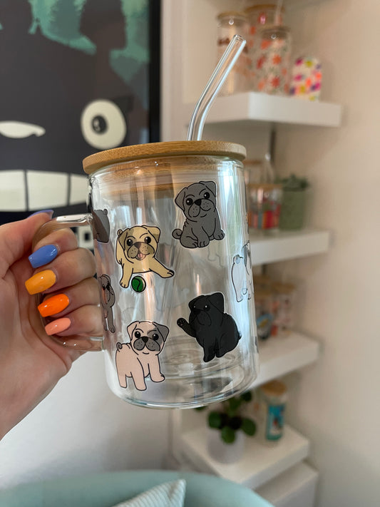 Glass Mug "Pug“ doppelwandig 15oz