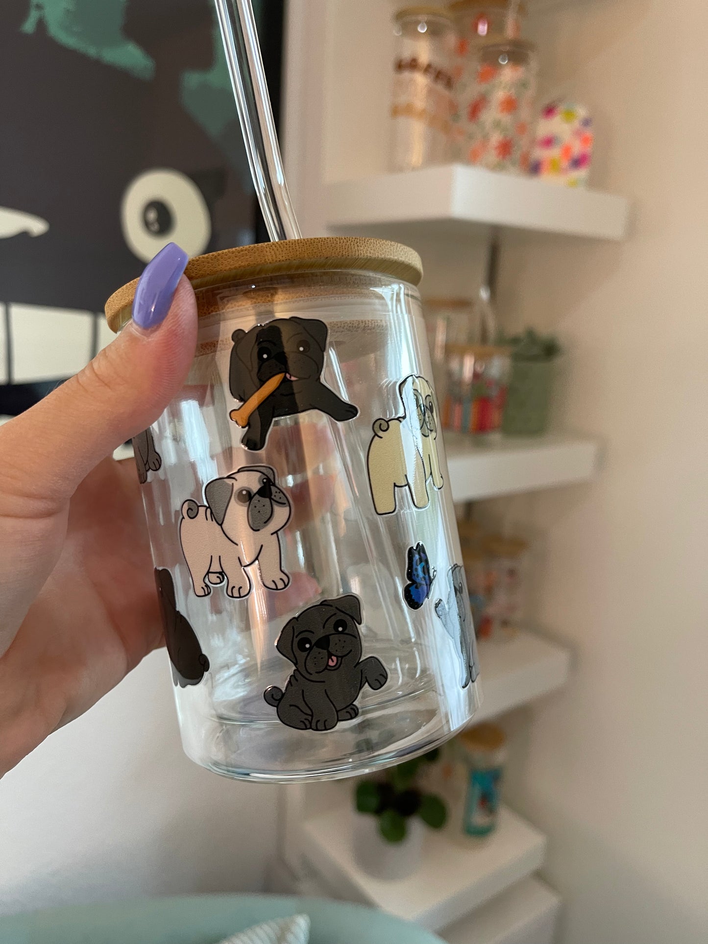 Glass Mug "Pug“ doppelwandig 15oz