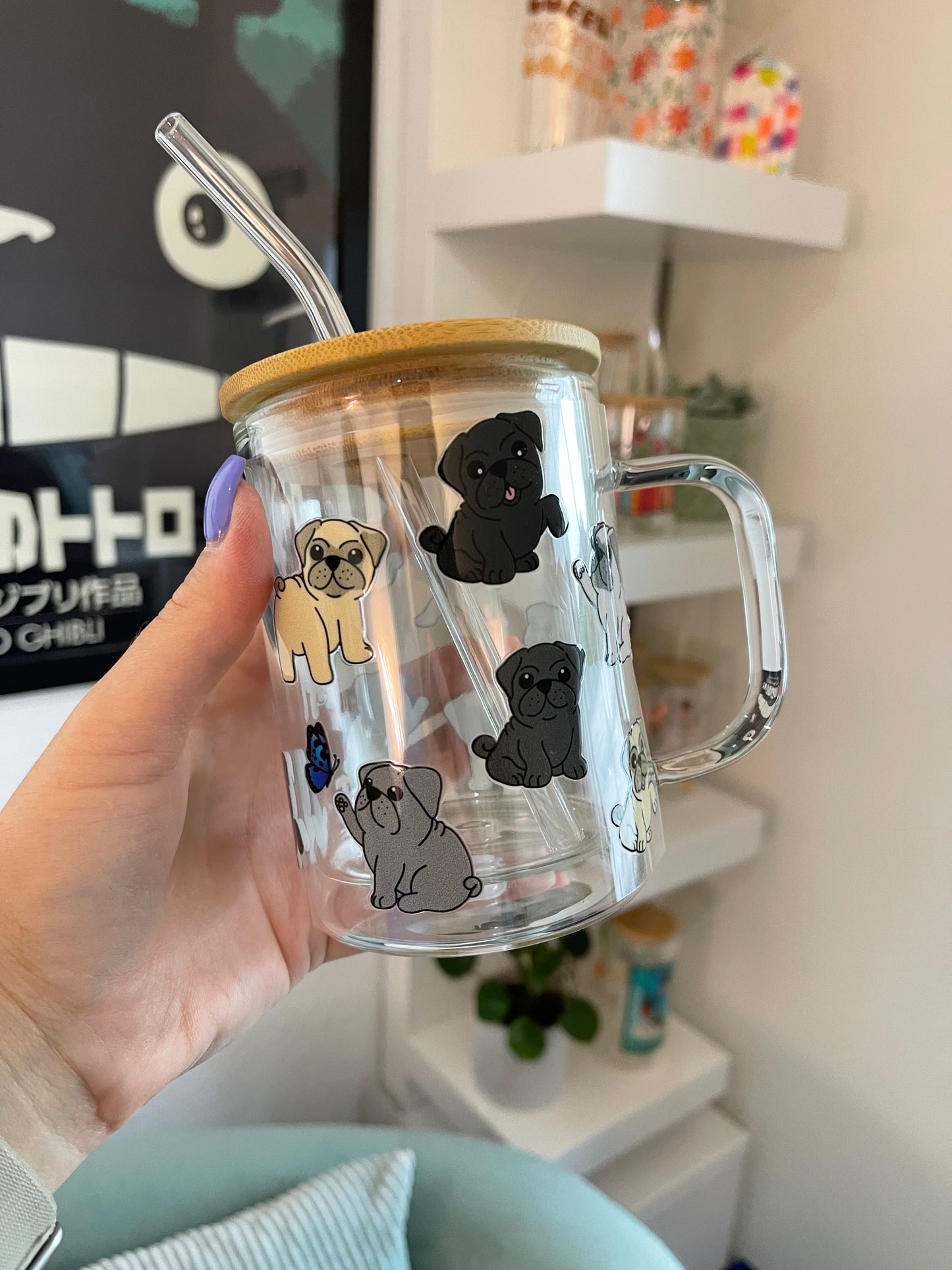 Glass Mug "Pug“ doppelwandig 15oz