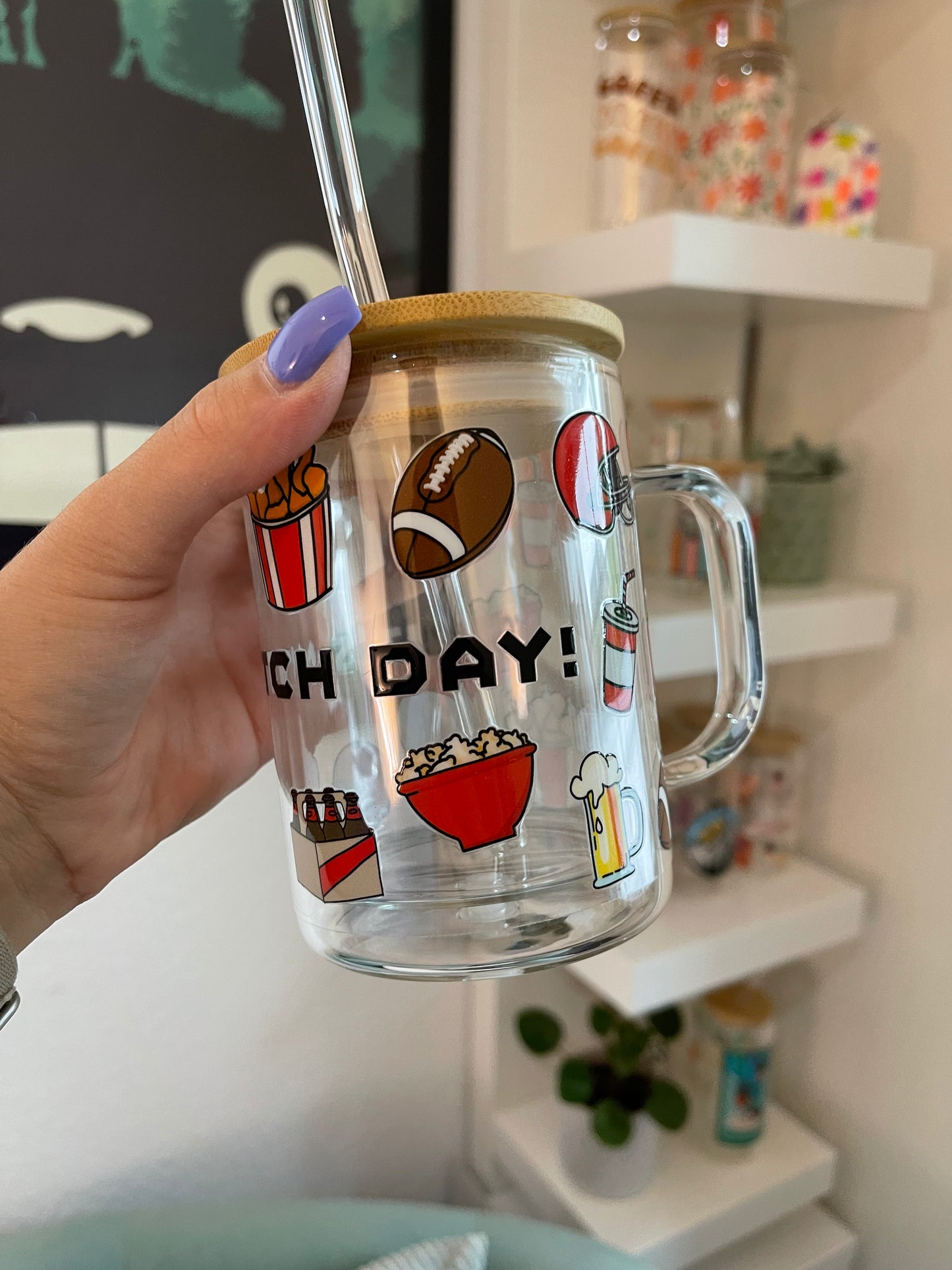 Glass Mug "It's Match Day“ doppelwandig 15oz